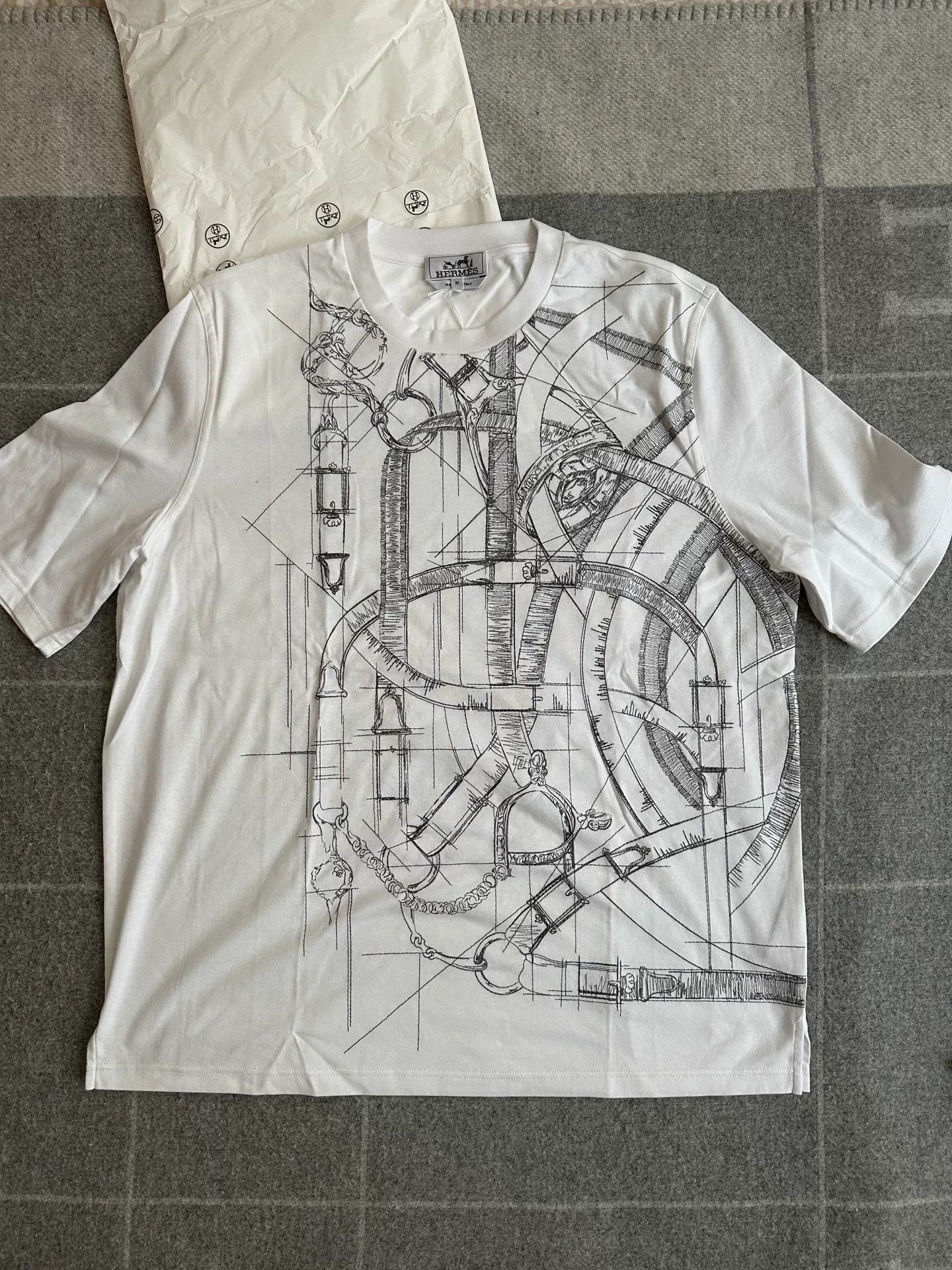Hermes Hermes New Men's M Graffiti T-shirt Size US M / EU 48-50 / 2 - 1 Thumbnail