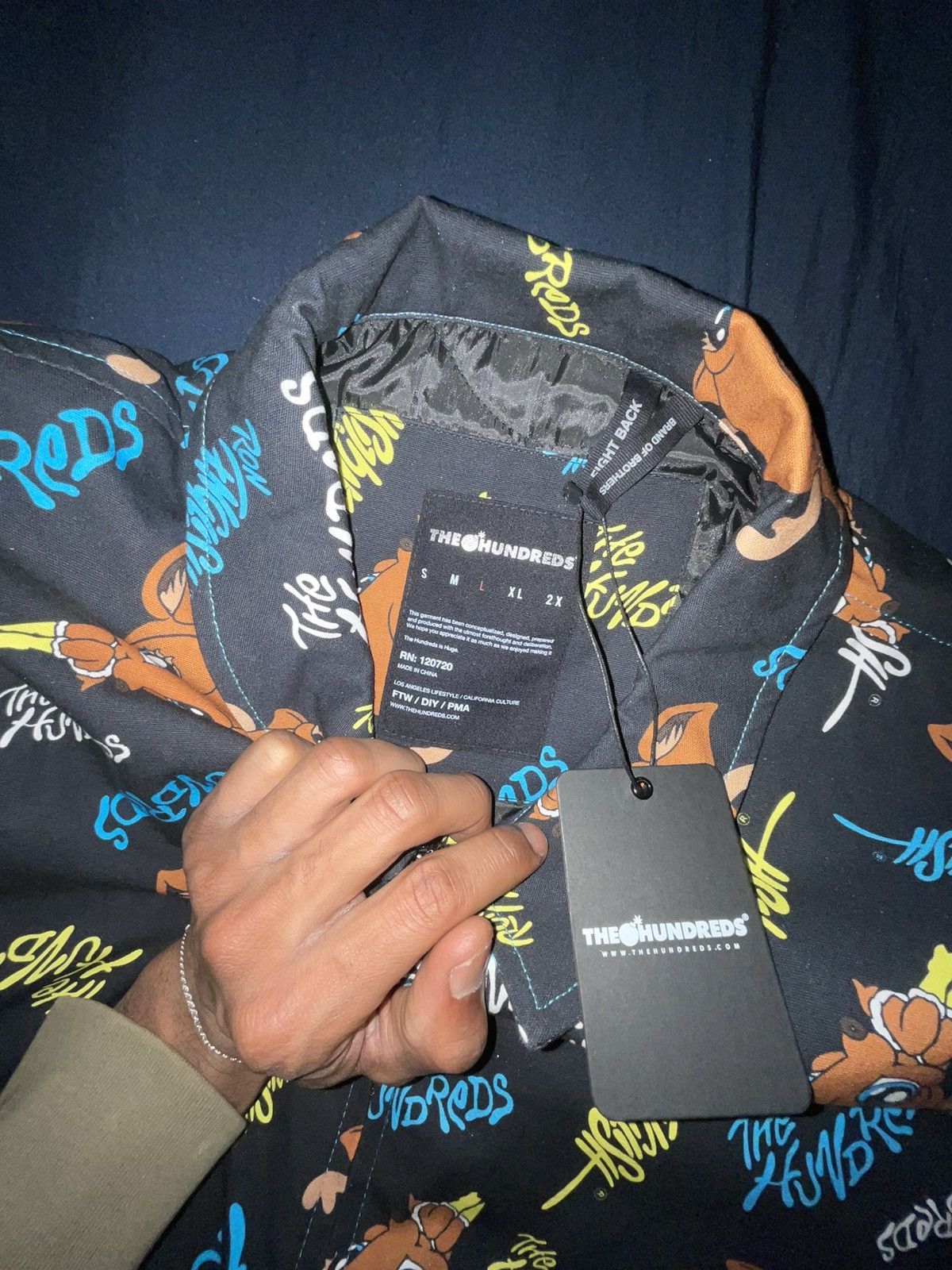 Designer × The Hundreds The Hundreds All over print baby deer black and blue jacket Size US L / EU 52-54 / 3 - 3 Thumbnail