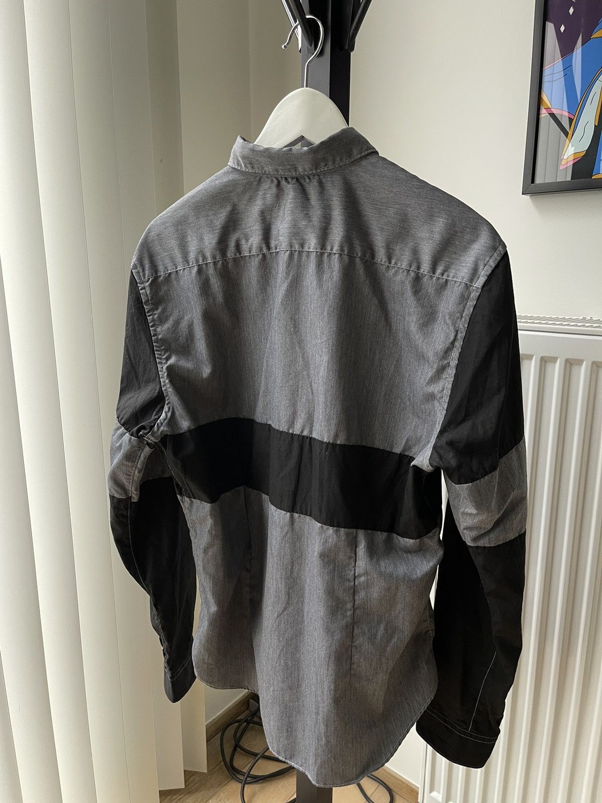 Comme des Garcons × Comme des Garcons SHIRT Comme Des Garcons Shirt AW12 Black Gray Panelled Dyed Shirt Size US L / EU 52-54 / 3 - 4 Thumbnail