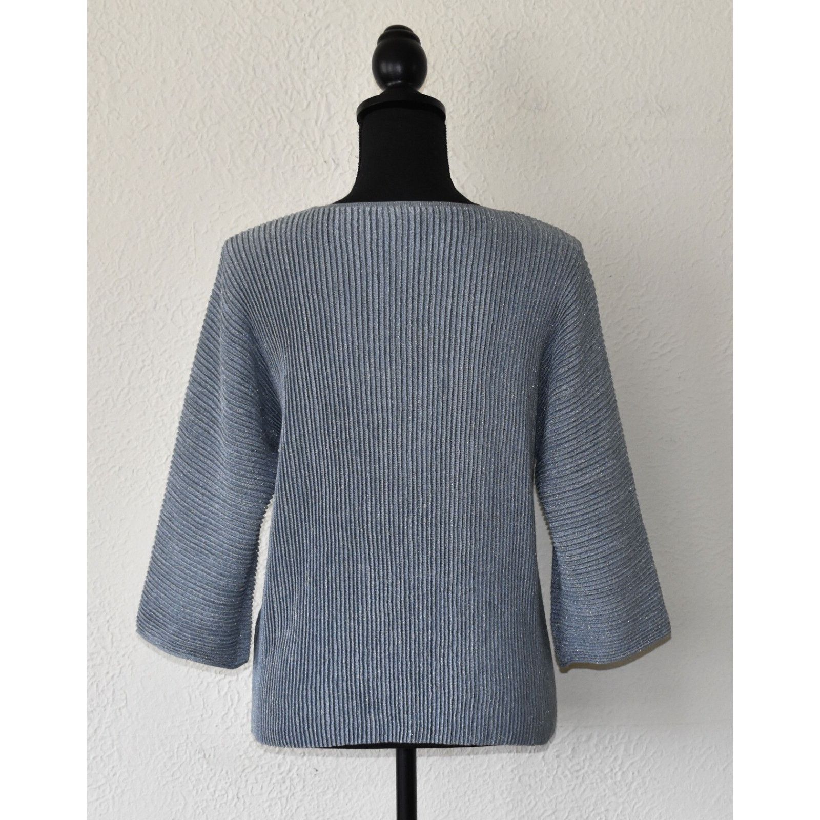 Eileen Fisher EILEEN FISHER Hemp Ribbed Knit Crewneck Petite Top Size PM Size M / US 6-8 / IT 42-44 - 4 Thumbnail