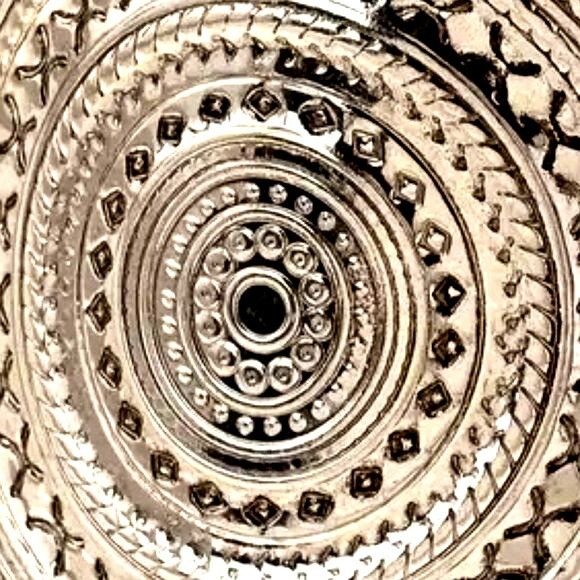Other Aztec Inspired Silver Cuff Adjustable Boho Western Theme Sub Size ONE SIZE - 2 Thumbnail