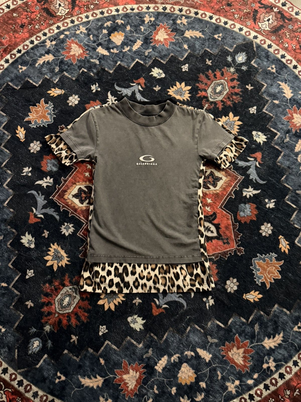 Balenciaga BALENCIAGA LEOPARD PRINT HYBRID SHIRT Size US XS / EU 42 / 0 - 1 Thumbnail