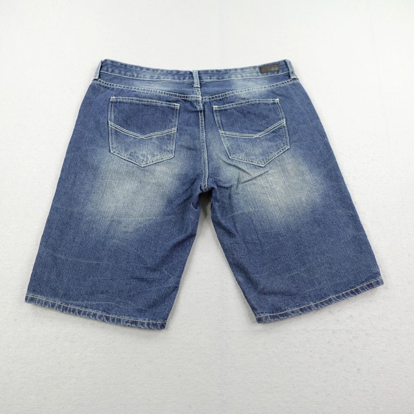 Ecko Unltd. Ecko Unltd Shorts Mens 38 Blue Denim Jean Jorts Faded Baggy Relaxed Fit Y2K Size US 38 / EU 54 - 3 Thumbnail