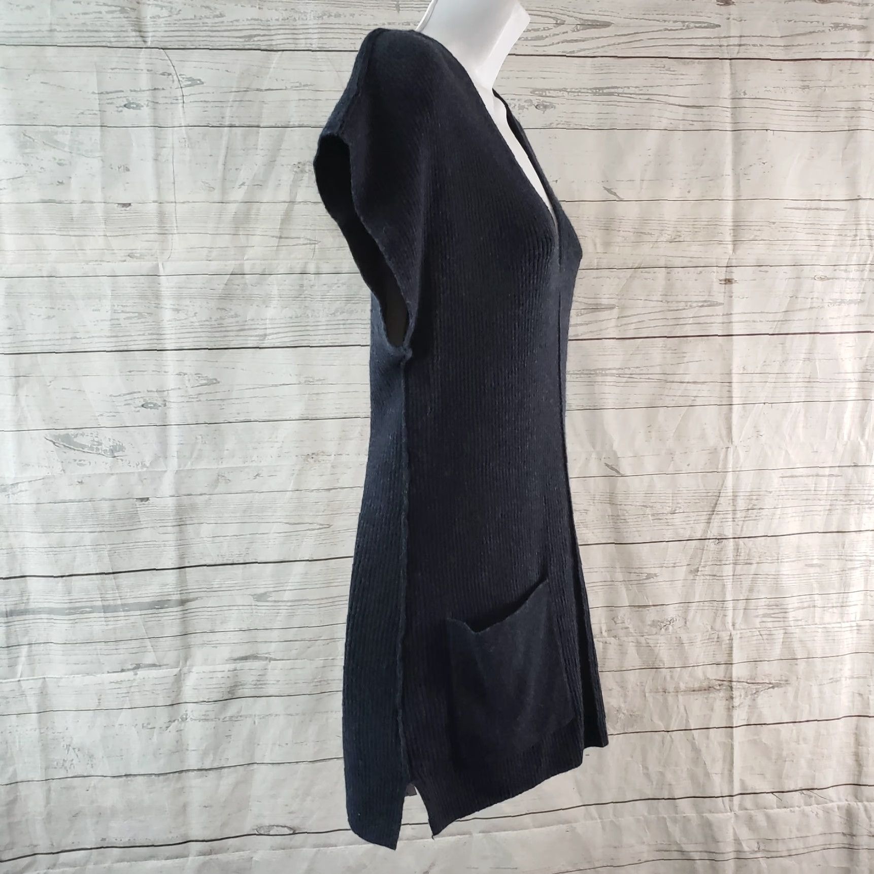 Tommy Bahama VINTAGE Tommy Bahama Womens Cascade Ribbed Tunic Sweater 2XS Blue Wool Blend Pockets Shirt Womens 2XS Blue Tunic Size XXS / US 00 / IT 34 - 3 Thumbnail