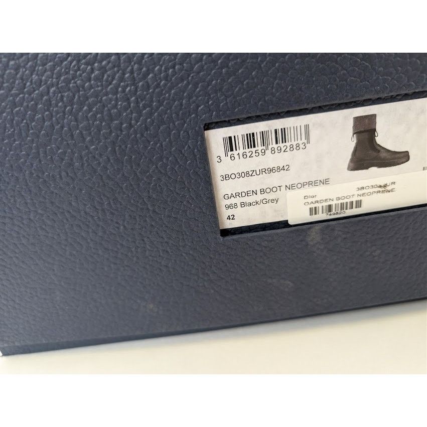 Dior o1rshd1 Leather Neoprene Garden Boots in Black / Grey Size US 9 / EU 42 - 24 Thumbnail