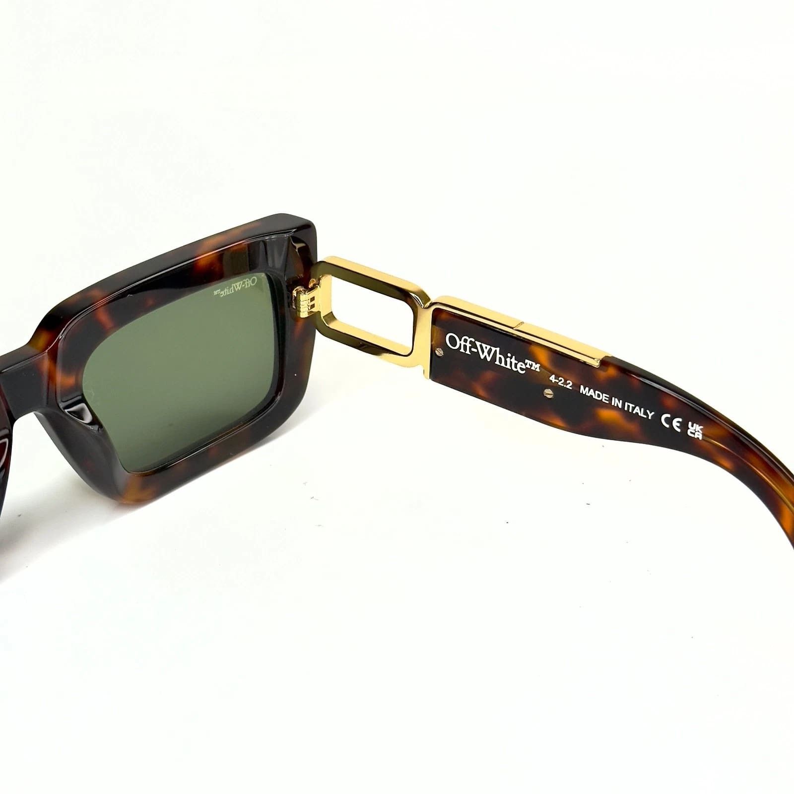 Off-White OFF-WHITE 073 OERI073 Brown Green Unisex BOSTON Sunglasses Size ONE SIZE - 3 Thumbnail