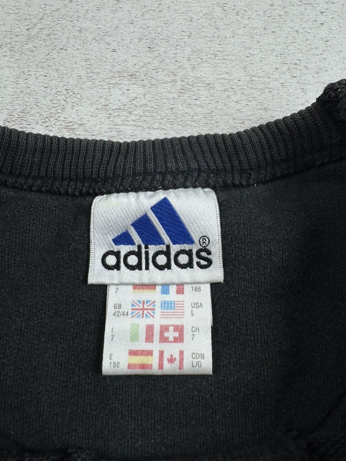Adidas Adidas Vintage Men’s Cotton Large Crew Neck 90s Embroidered Sweatshirt Pullover Size US L / EU 52-54 / 3 - 8 Thumbnail