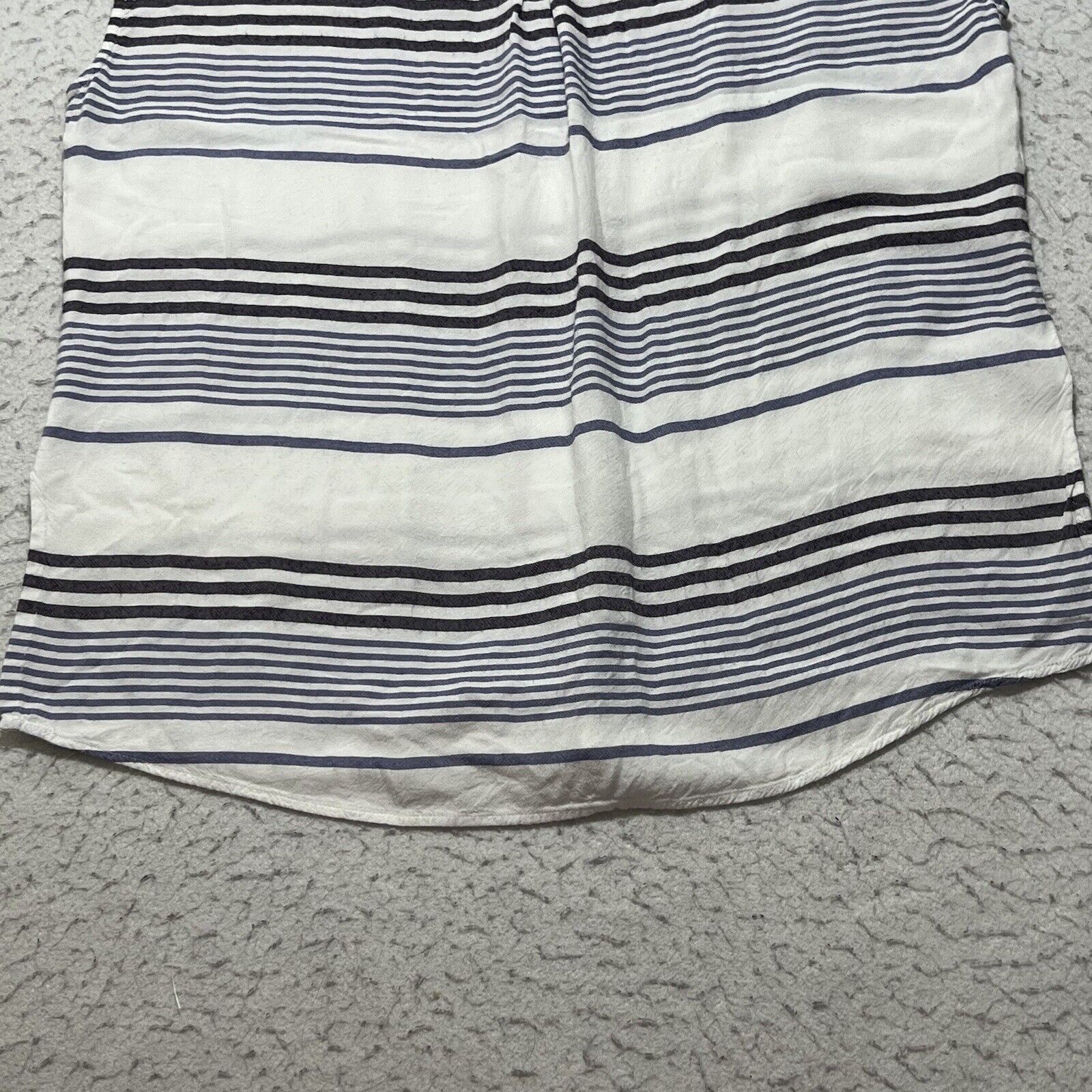 Nordstrom Kut From The Kloth Button Up Blue + White Striped Top Size L / US 10 / IT 46 - 10 Thumbnail