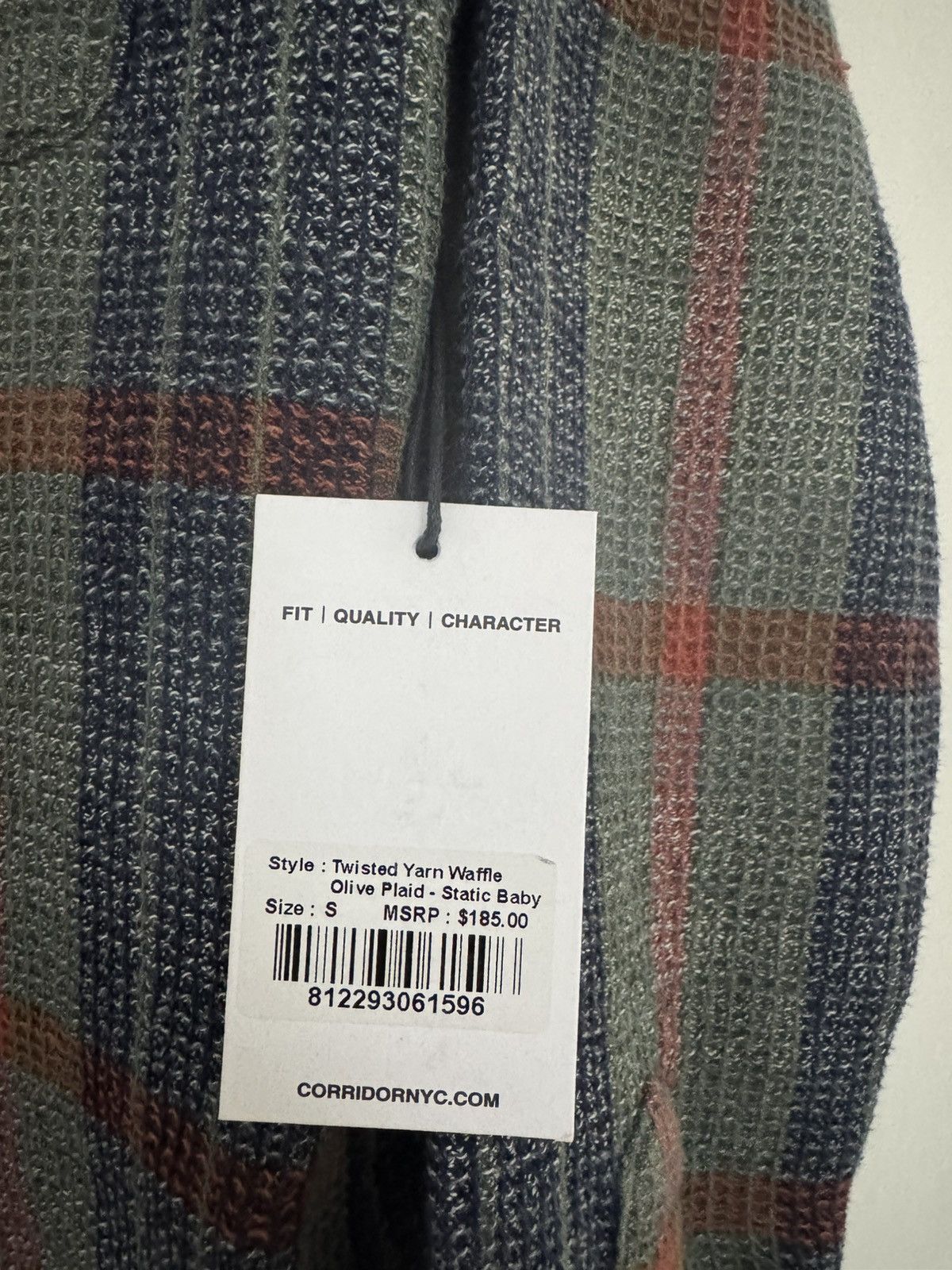 Corridor Corridor Twisted Yarn Waffle Olive Plaid Small Size US S / EU 44-46 / 1 - 4 Thumbnail