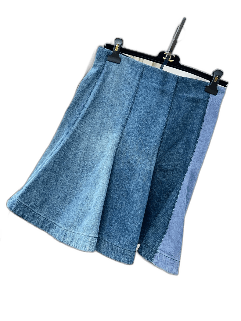 Dior Dior Denim Patchwork Mini Skirt Size 40" / US 18 - 1 Thumbnail