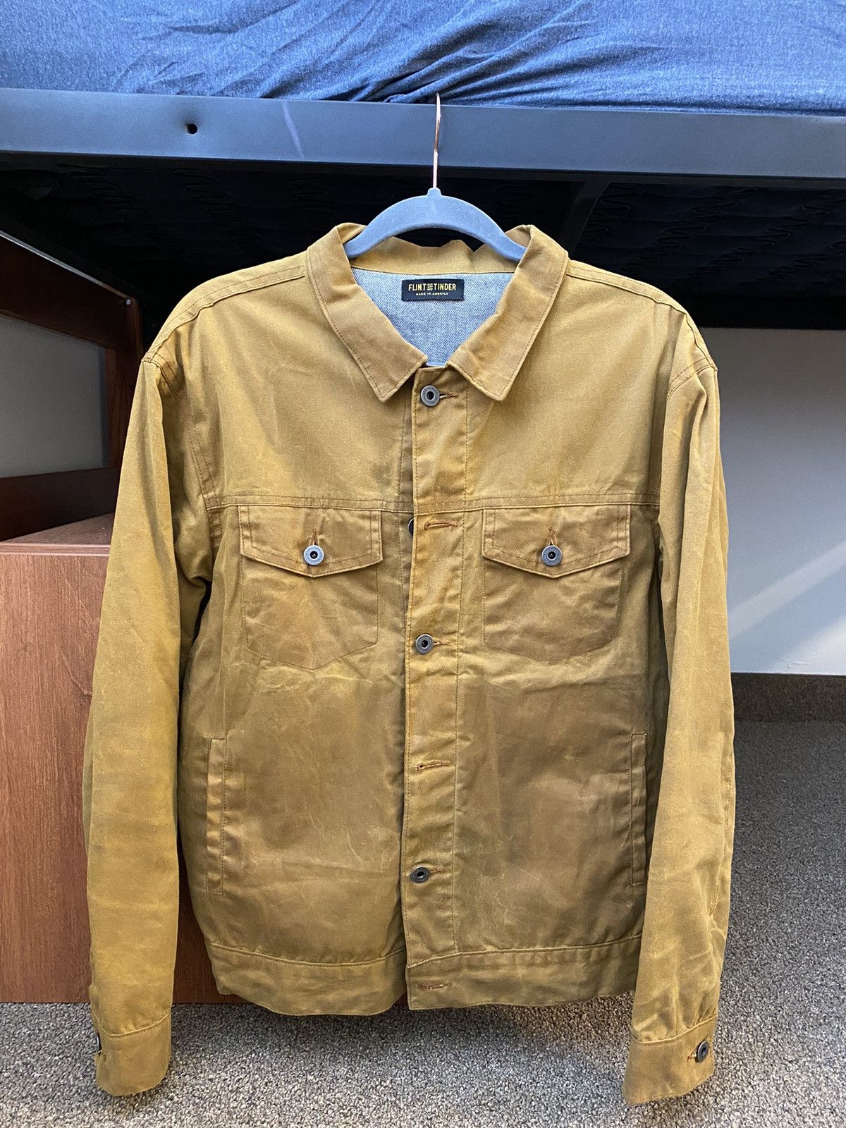 Flint And Tinder × Huckberry Flint and Tinder waxed trucker jacket Size US M / EU 48-50 / 2 - 1 Thumbnail