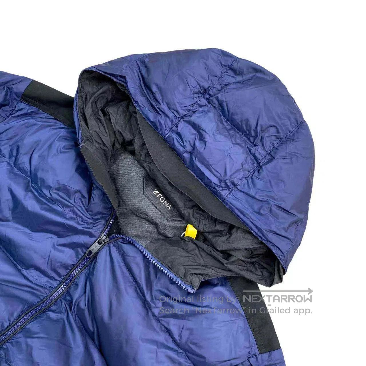 Ermenegildo Zegna Ermenegildo Zegna Blue and black patchwork down jacket| Size M / US 6-8 / IT 42-44 - 3 Thumbnail
