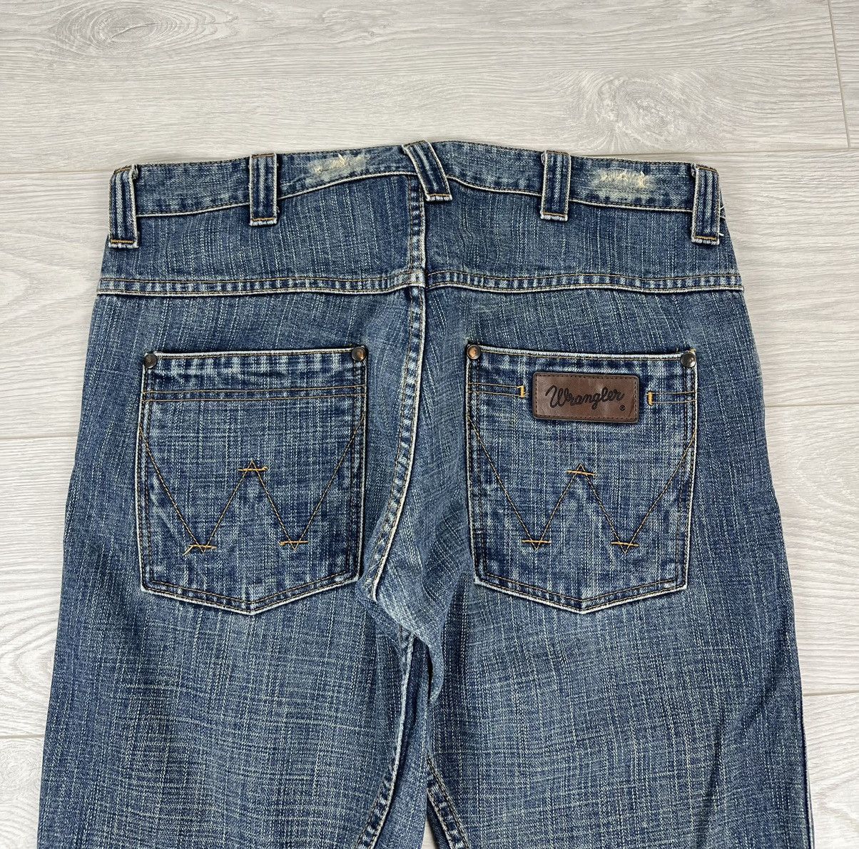Wrangler Wrangler Vintage 90s Boot Cut Distressed Denim Pants Jeans Size US 32 / EU 48 - 9 Thumbnail