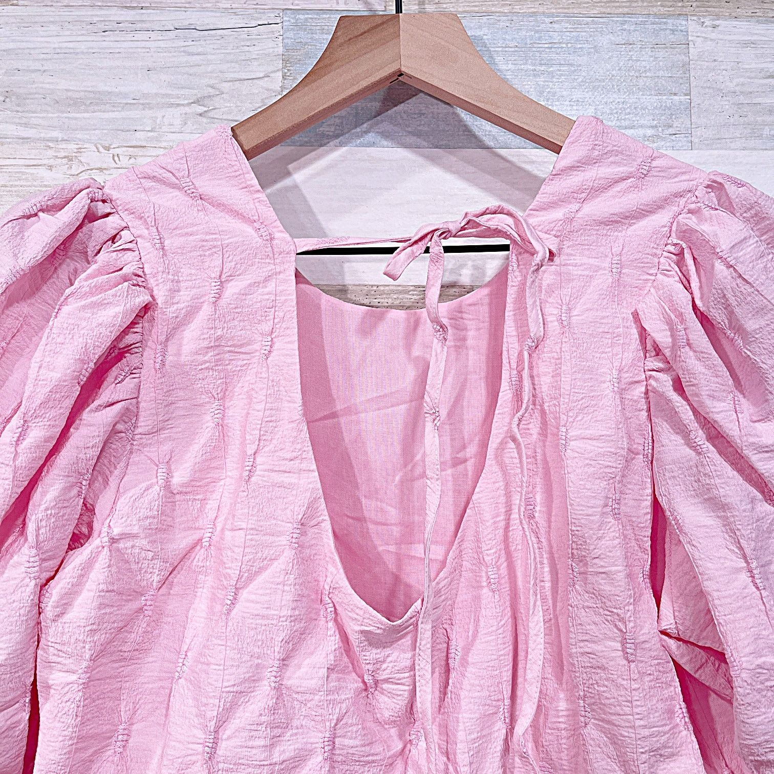 Other English Factory Textured Balloon Sleeve Dress Womens Large Size L / US 10 / IT 46 - 6 Thumbnail