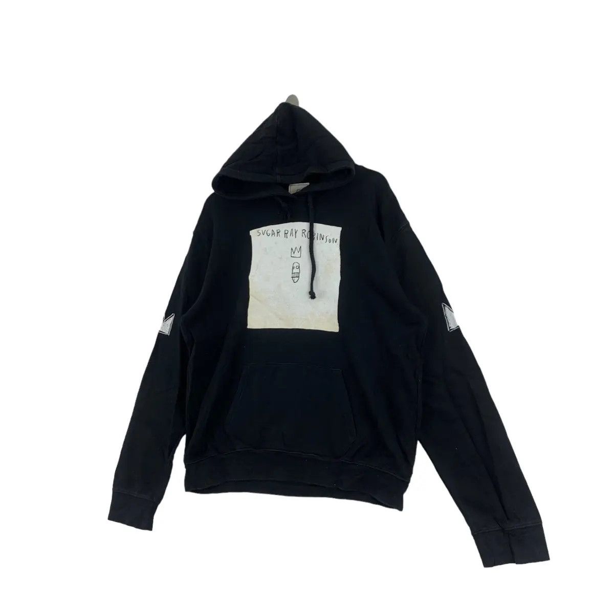 Jean-Michel Basquiat Vtg Jean Michel BASQUIAT x SUGAR RAY Robinson Boxer Hoodie Size US L / EU 52-54 / 3 - 2 Thumbnail