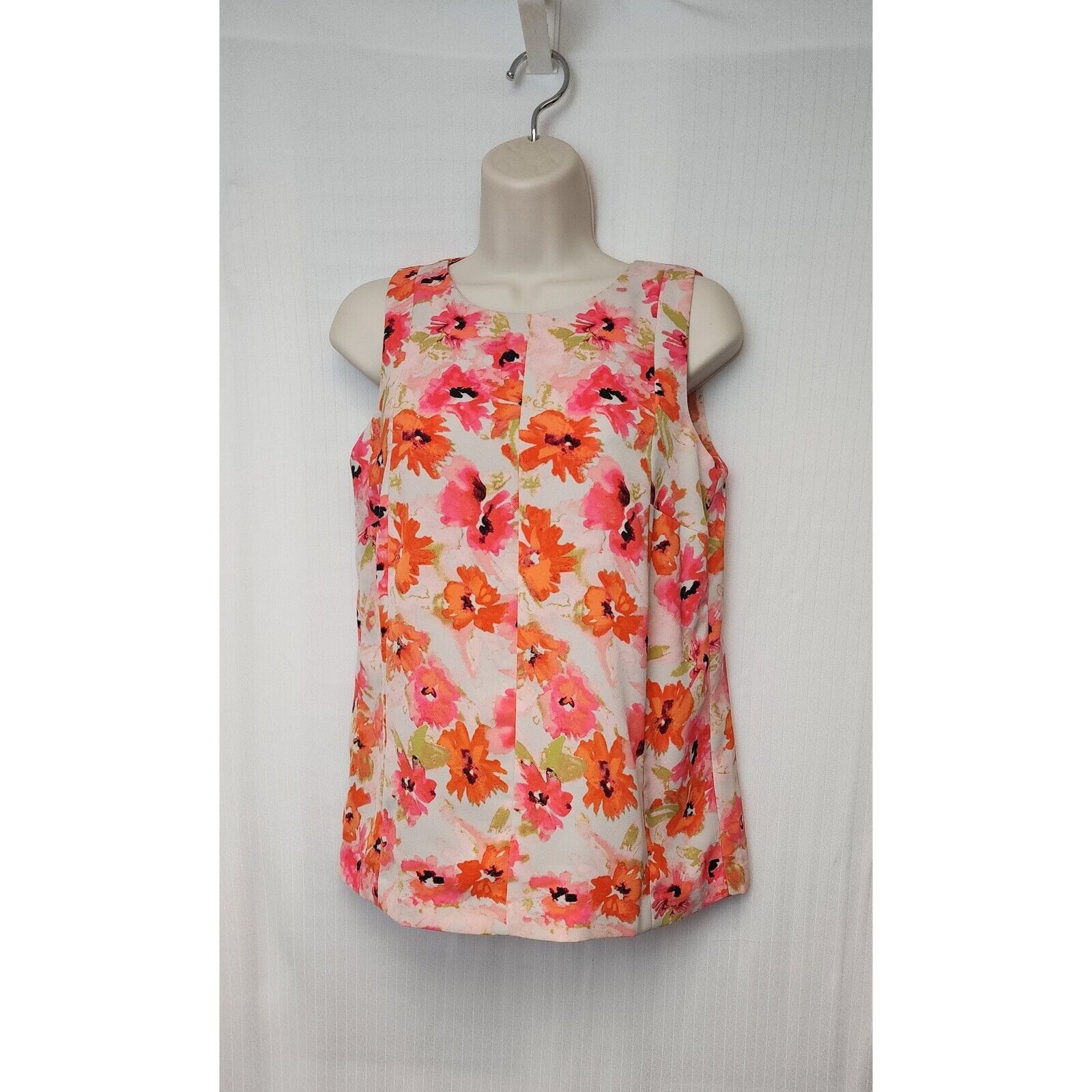 Ann Taylor ANN TAYLOR LOFT Bright Floral Blouse XXS Poppy Keyhole Close Size XXS / US 00 / IT 34 - 5 Thumbnail