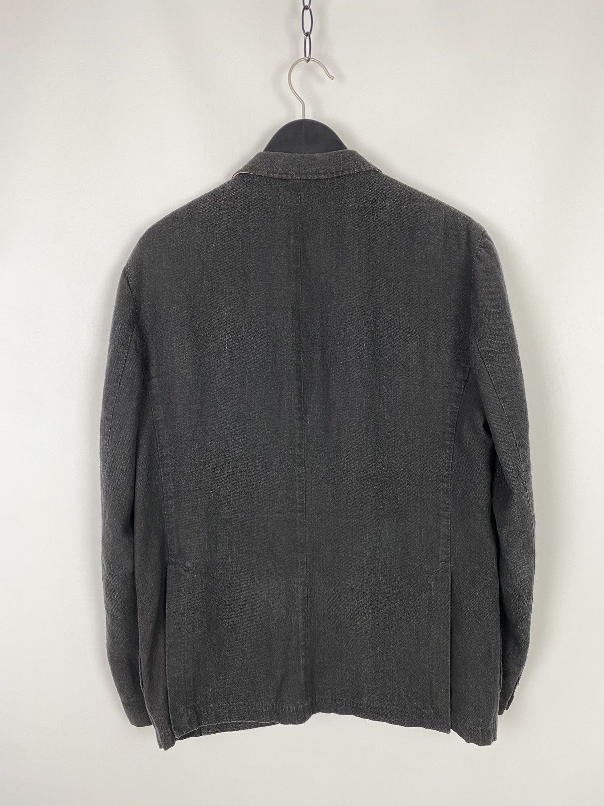 SARTORIO Sartoria Condotti Napoli Brownish Gray Washed Cotton Blazer Size 52R - 5 Thumbnail