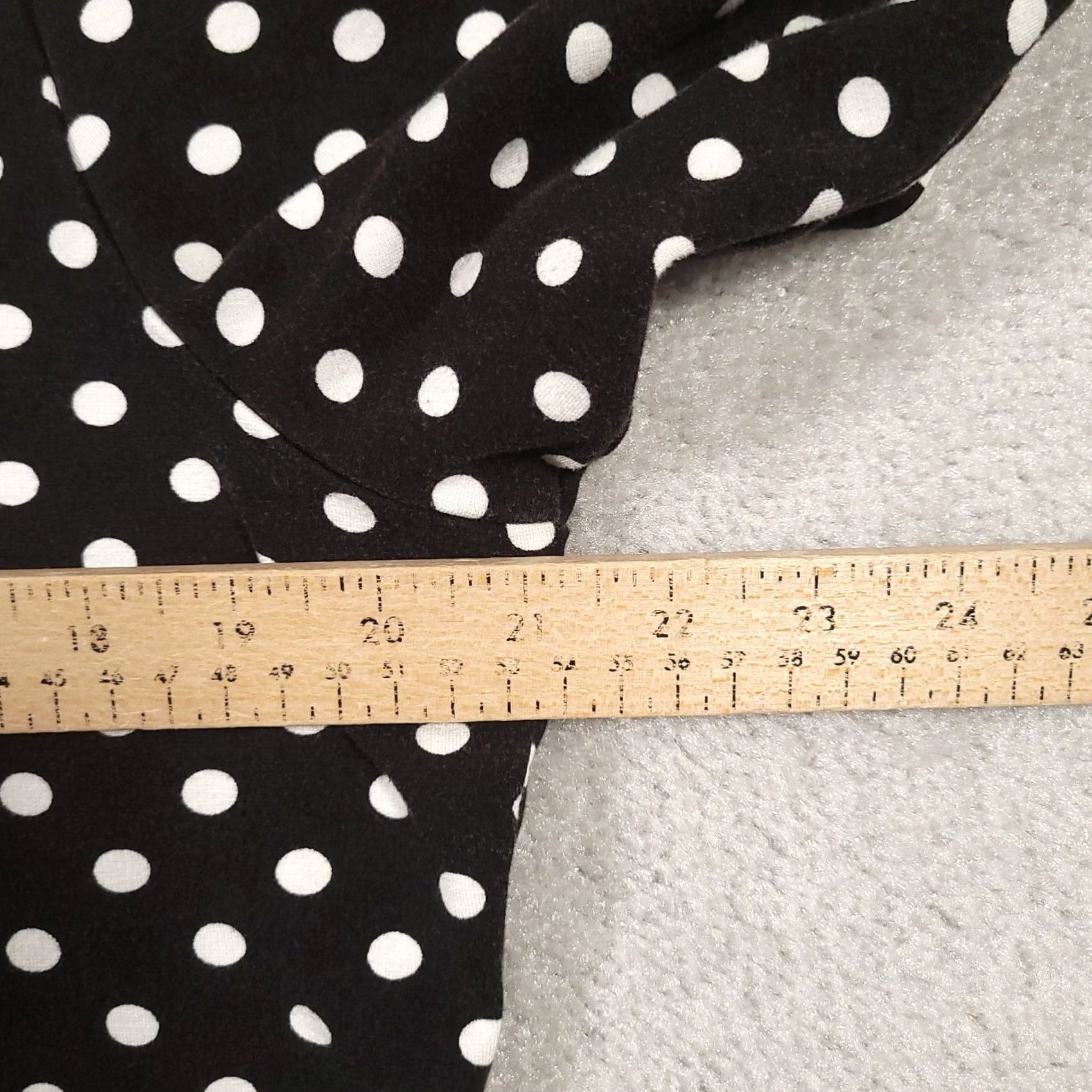 Ralph Lauren Lauren Ralph Lauren Shirt Women's XL Black Polka Dot Crew Neck Stretch Regular Fit, 3/4 Sleeve, Blouse Size XL / US 12-14 / IT 48-50 - 4 Thumbnail