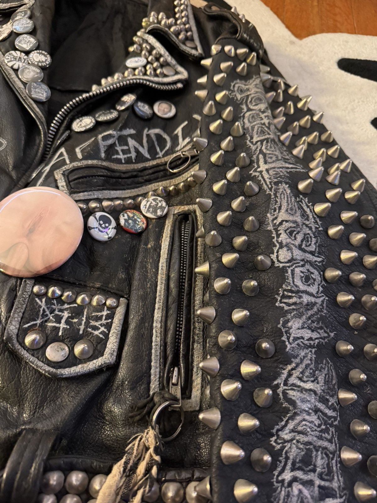 Vintage Gunna 1 of 1 D.O.C Collection Spikes Biker Jacket Size US M / EU 48-50 / 2 - 3 Thumbnail