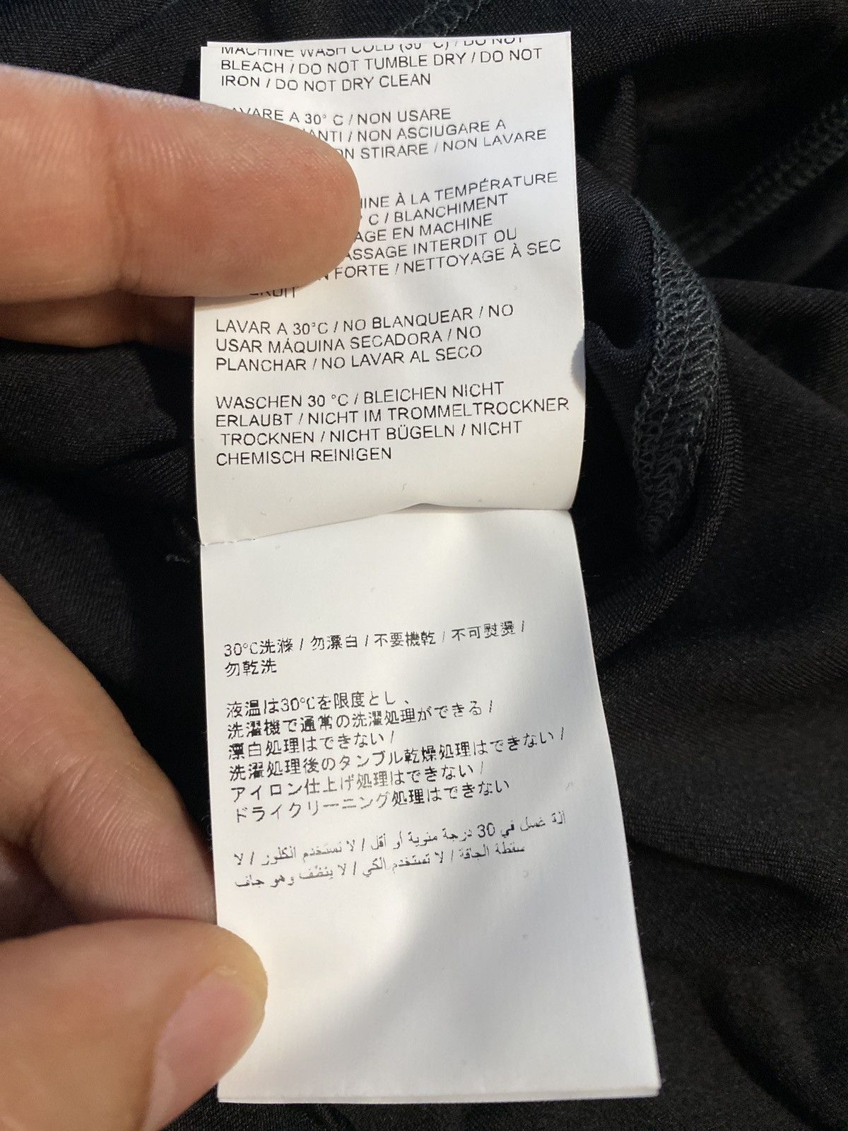 Off-White × Virgil Abloh Off-White Running L/S Tee Black Silver Size US M / EU 48-50 / 2 - 5 Thumbnail