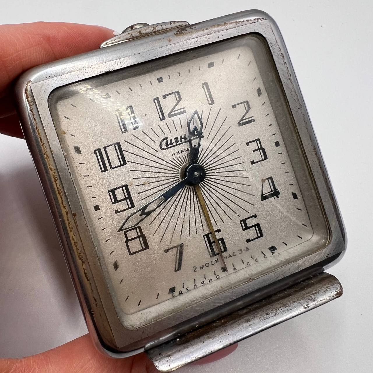 Vintage USSR Signal Bell Alarm Clock Moscow Factory Working