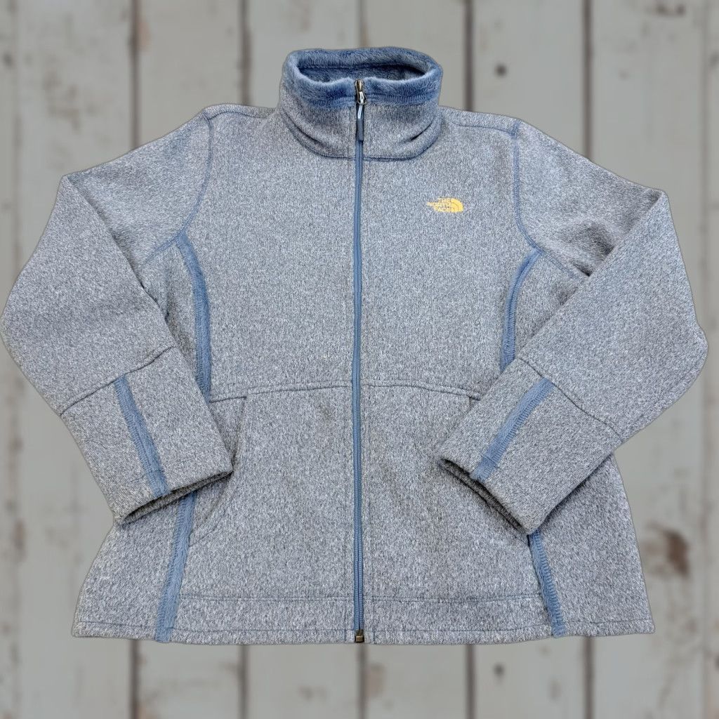The North Face The North Face Jacket Womens Large Blue Fleece Full Zip Lined Polyester Pockets Casual Travel Size L / US 10 / IT 46 - 1 Thumbnail