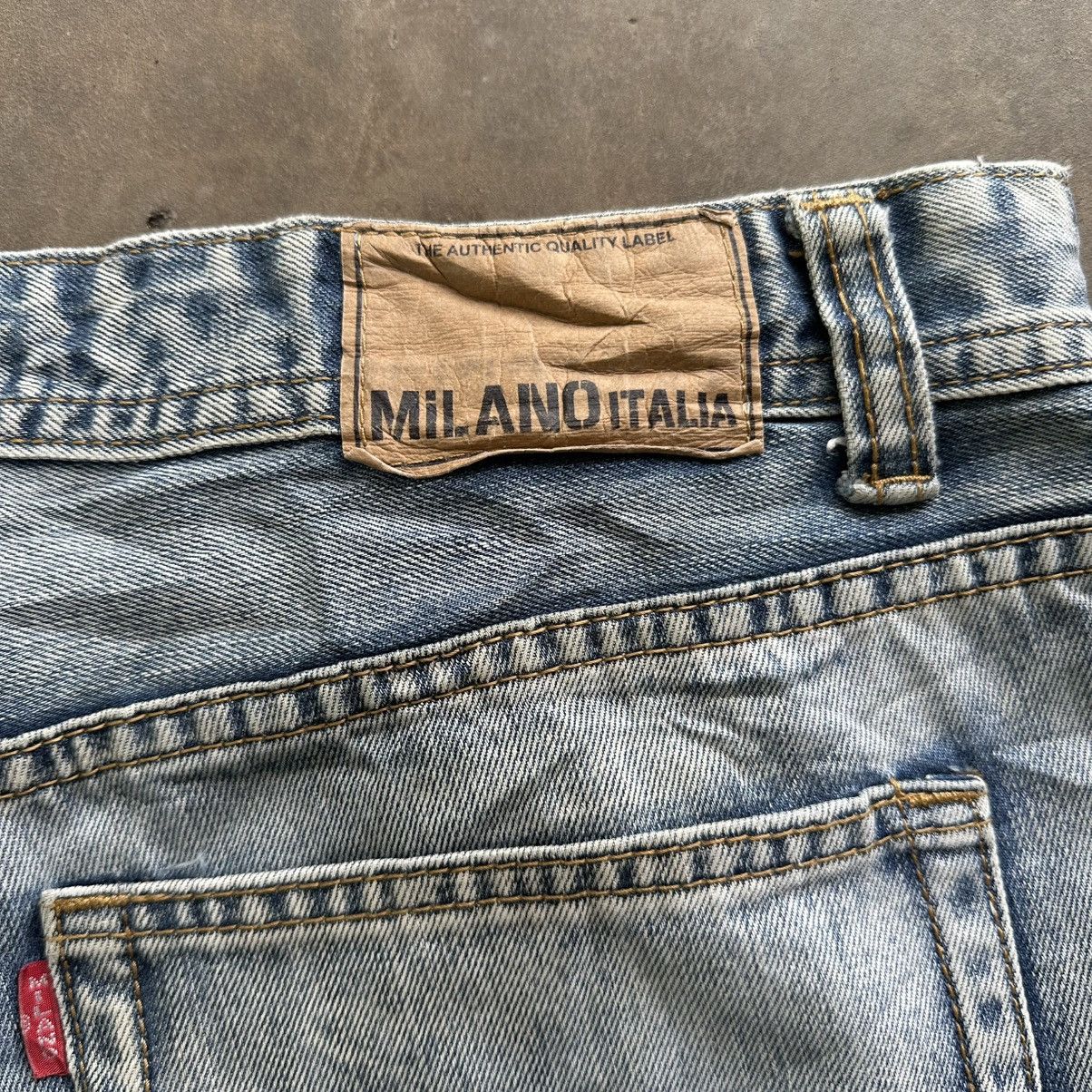 GAS Vintage Milano GAS Jean Faded Distress Denim Pant W34 Size US 34 / EU 50 - 12 Thumbnail