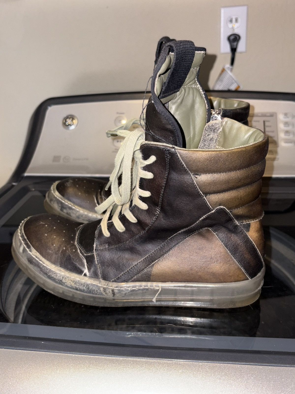 Rick Owens SS19 Babel Transparent Brown Geobaskets Size US 8.5 / EU 41-42 - 15 Thumbnail