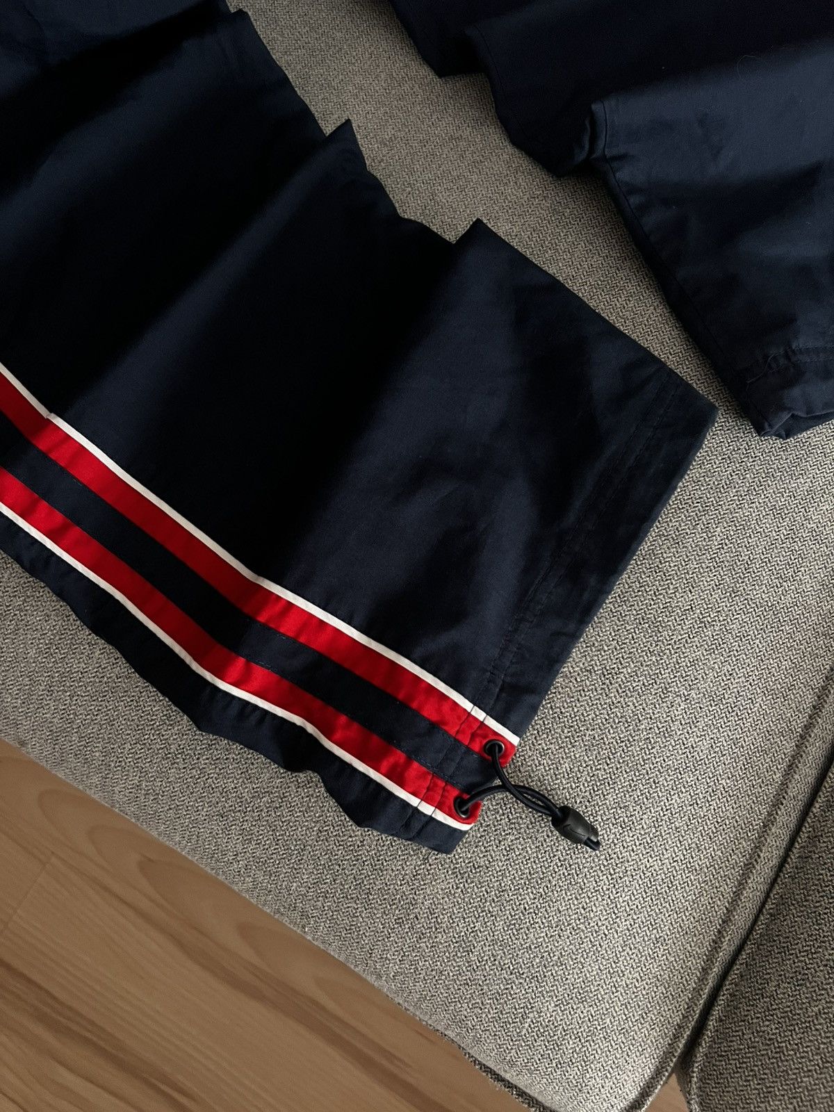 Nike Vintage Nike Y2K Baggy Track Pants Navy Red Size US 34 / EU 50 - 7 Thumbnail