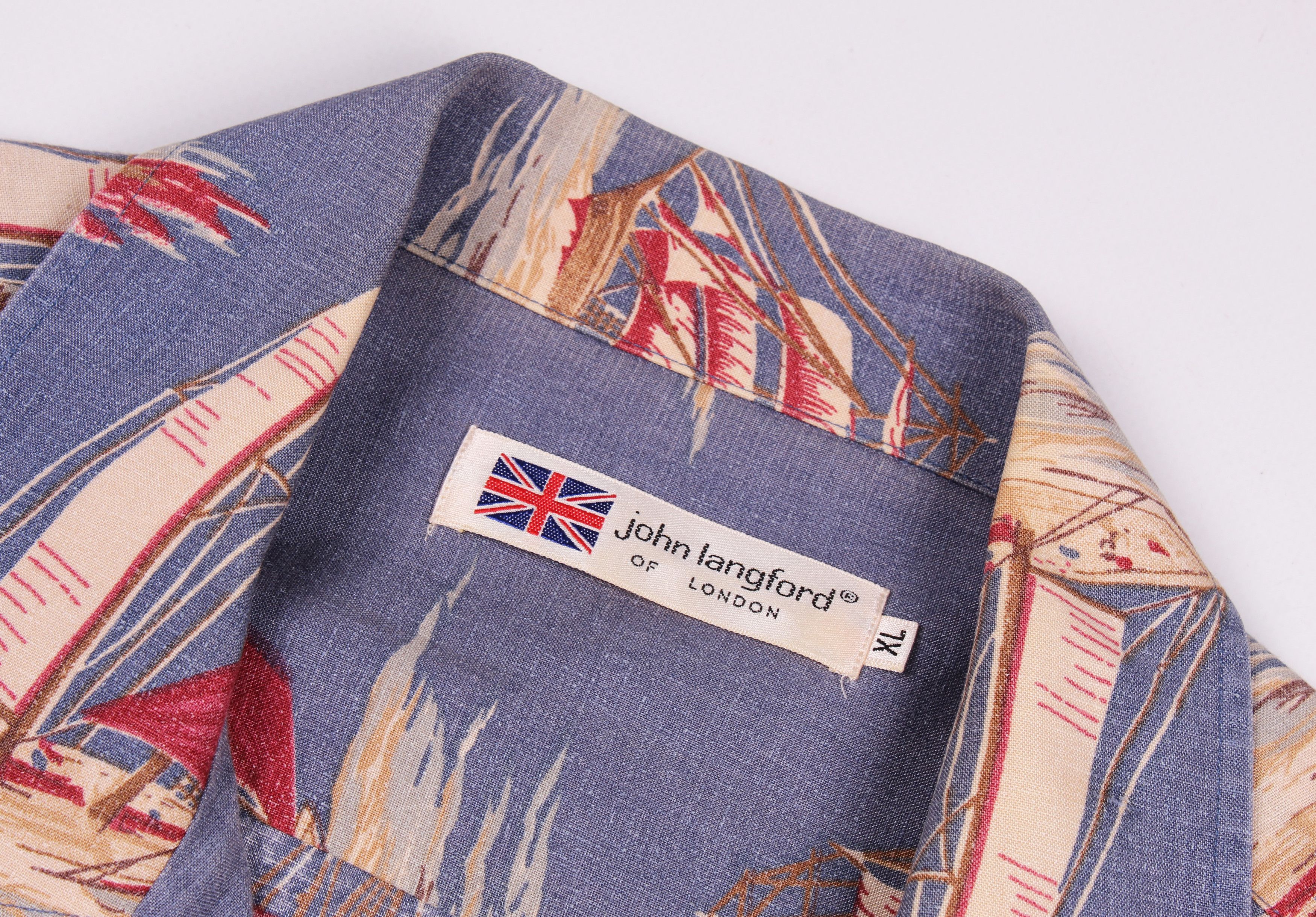 Vintage Vintage John Langford Printed Yacht Short Sleeve Shirt Size US XL / EU 56 / 4 - 3 Thumbnail