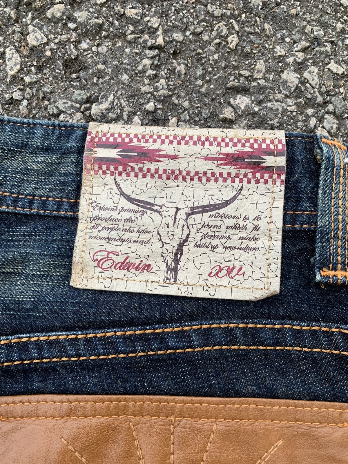 Edwin FLARE💥 EDWIN NAVAJO HIPPIES STYLE RUSTY DISTRESSED DENIM Size US 32 / EU 48 - 14 Thumbnail
