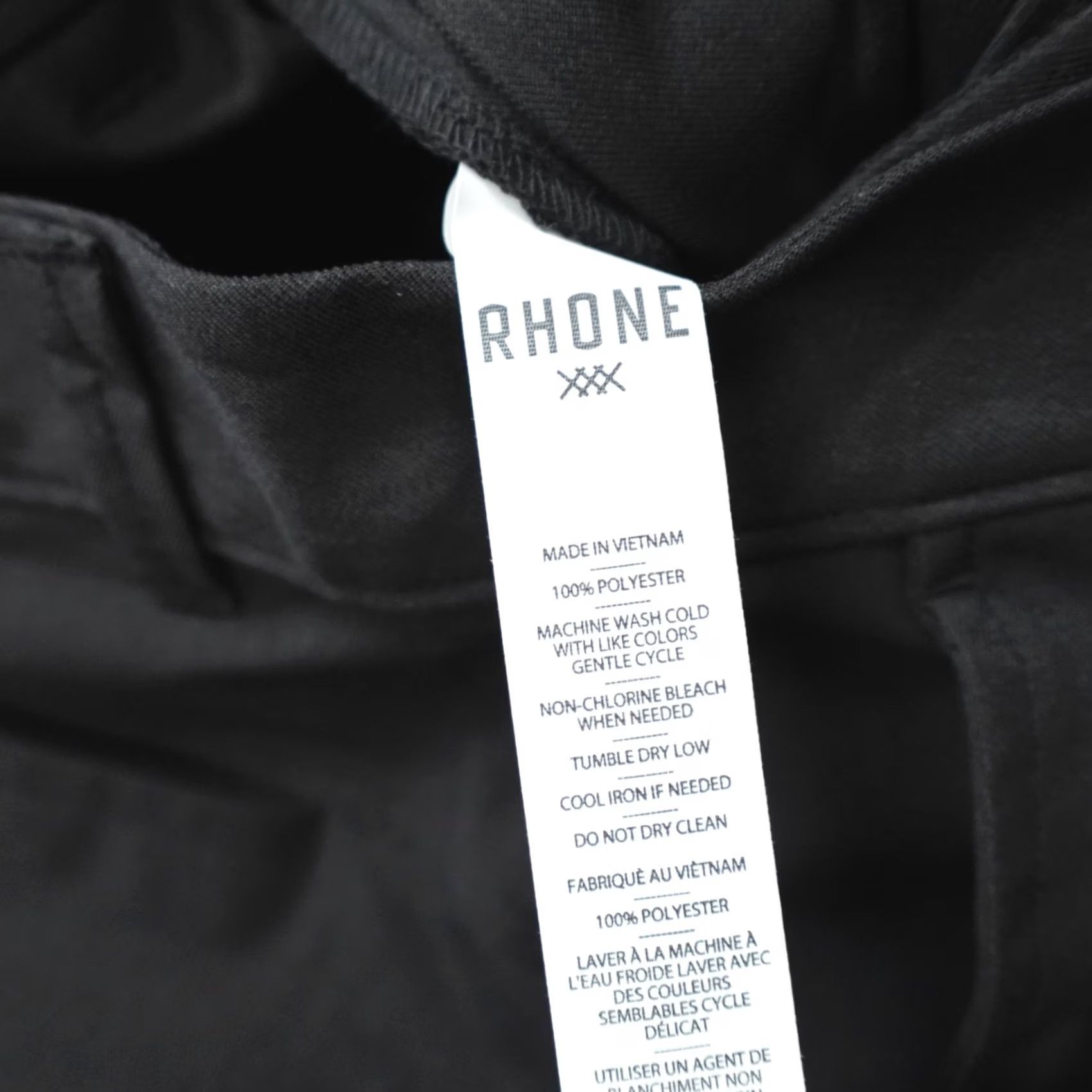 Rhone Rhone Golf Tour Trouser Pants Black Size 35x32 Classic Fit Performance Mens Straight Leg Chino Slim Pocket Logo Size US 37 - 5 Thumbnail