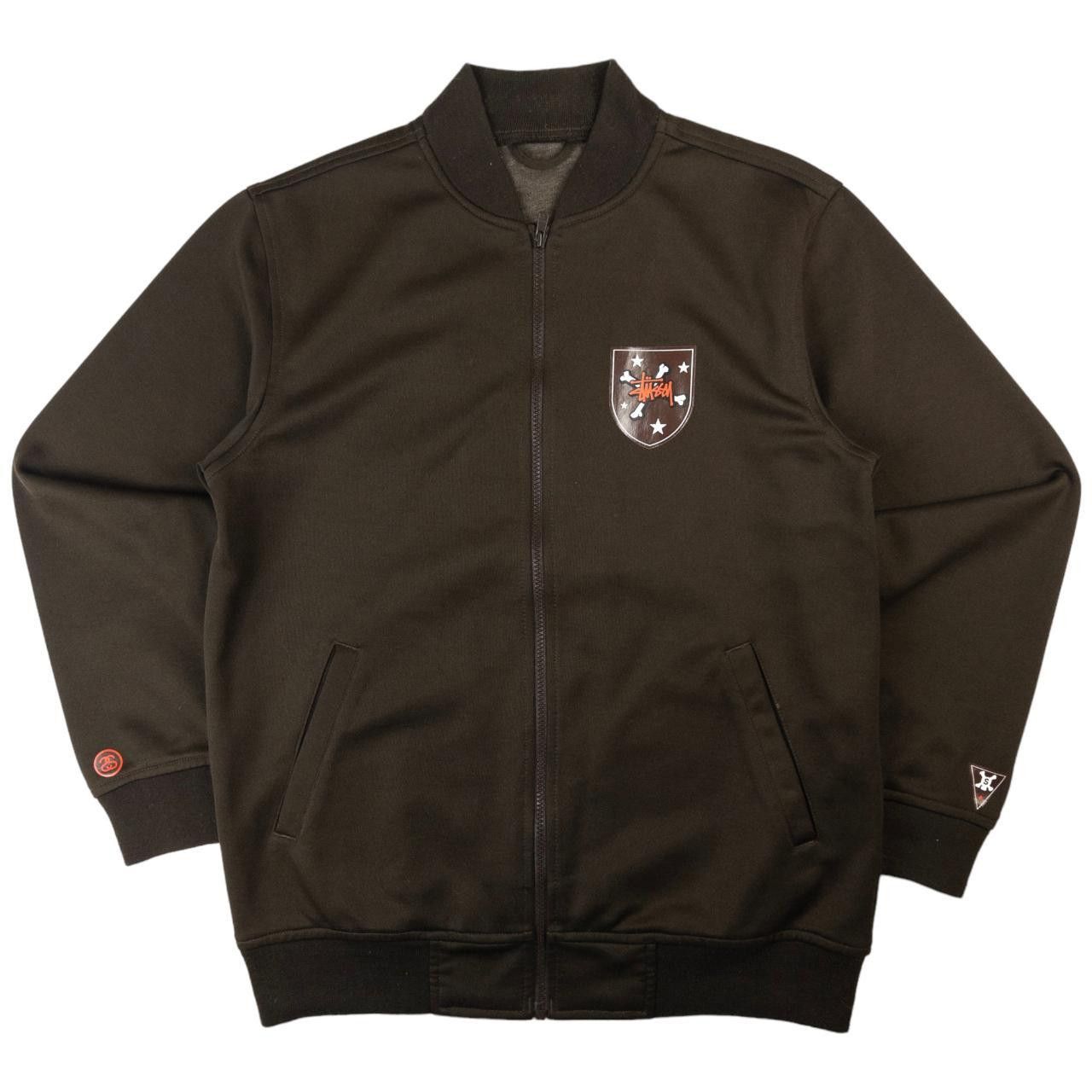 Stussy Stussy club jacket coated cotton brown sz large | Grailed