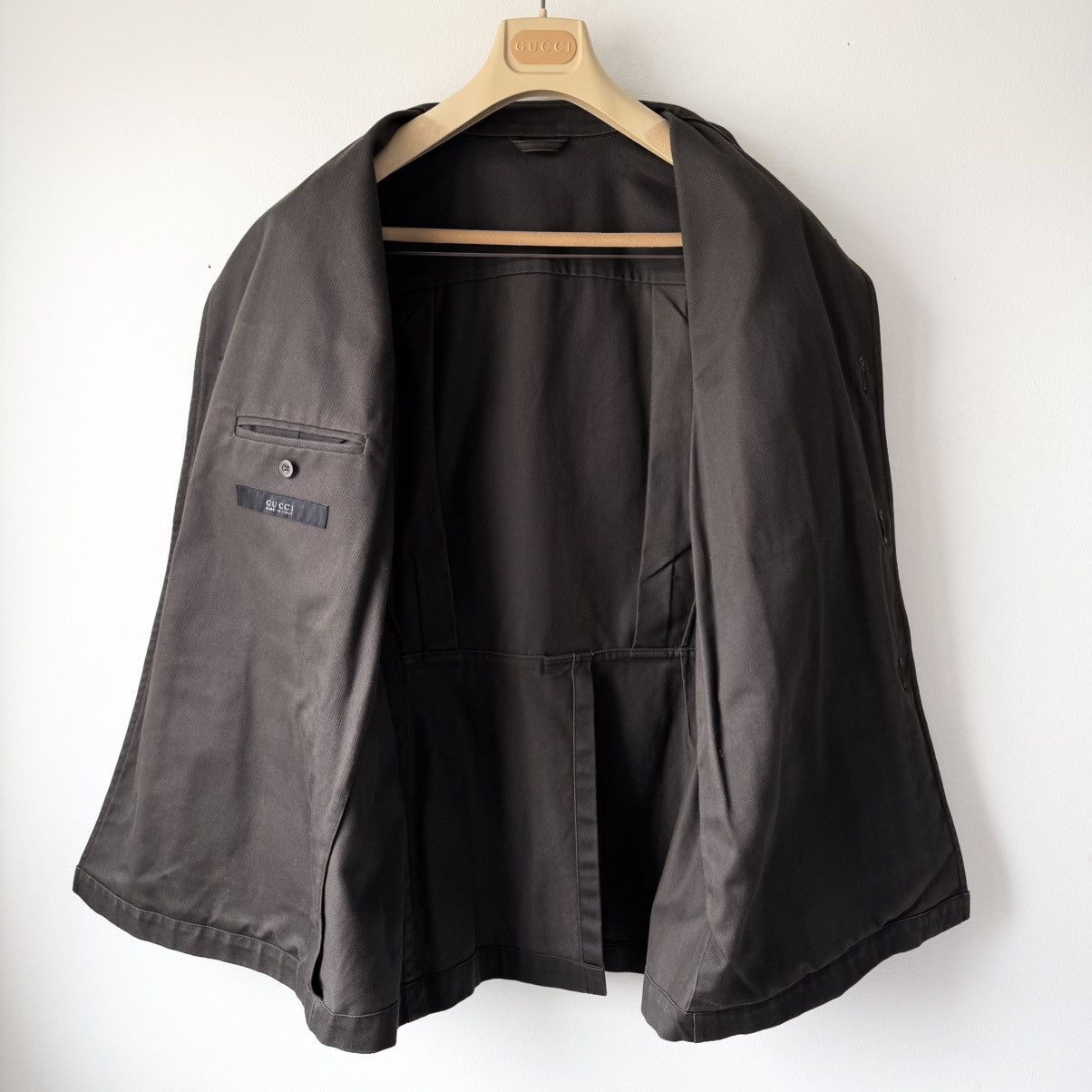 Gucci Gucci Tom Ford SS2003 Cotton Mandarin Collar Safari Jacket Size US L / EU 52-54 / 3 - 8 Thumbnail