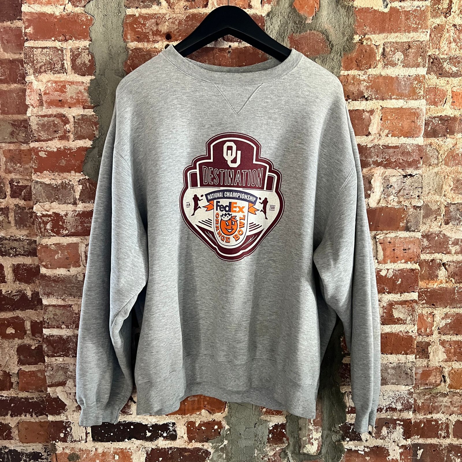 Nike VTG 2001 Nike OU Orange Bowl Crewneck Sweatshirt XL 26x27 Size US XL / EU 56 / 4 - 4 Thumbnail