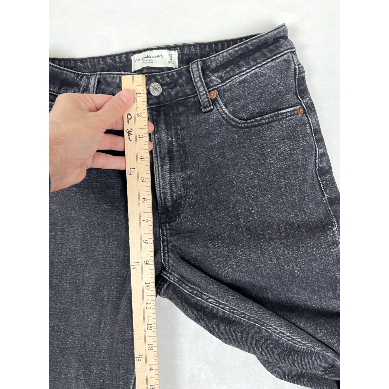 Abercrombie & Fitch Abercrombie & Fitch Jeans Womens 4 Gray High Rise The Skinny Curve Love Denim Size 27" / US 4 / IT 40 - 3 Thumbnail