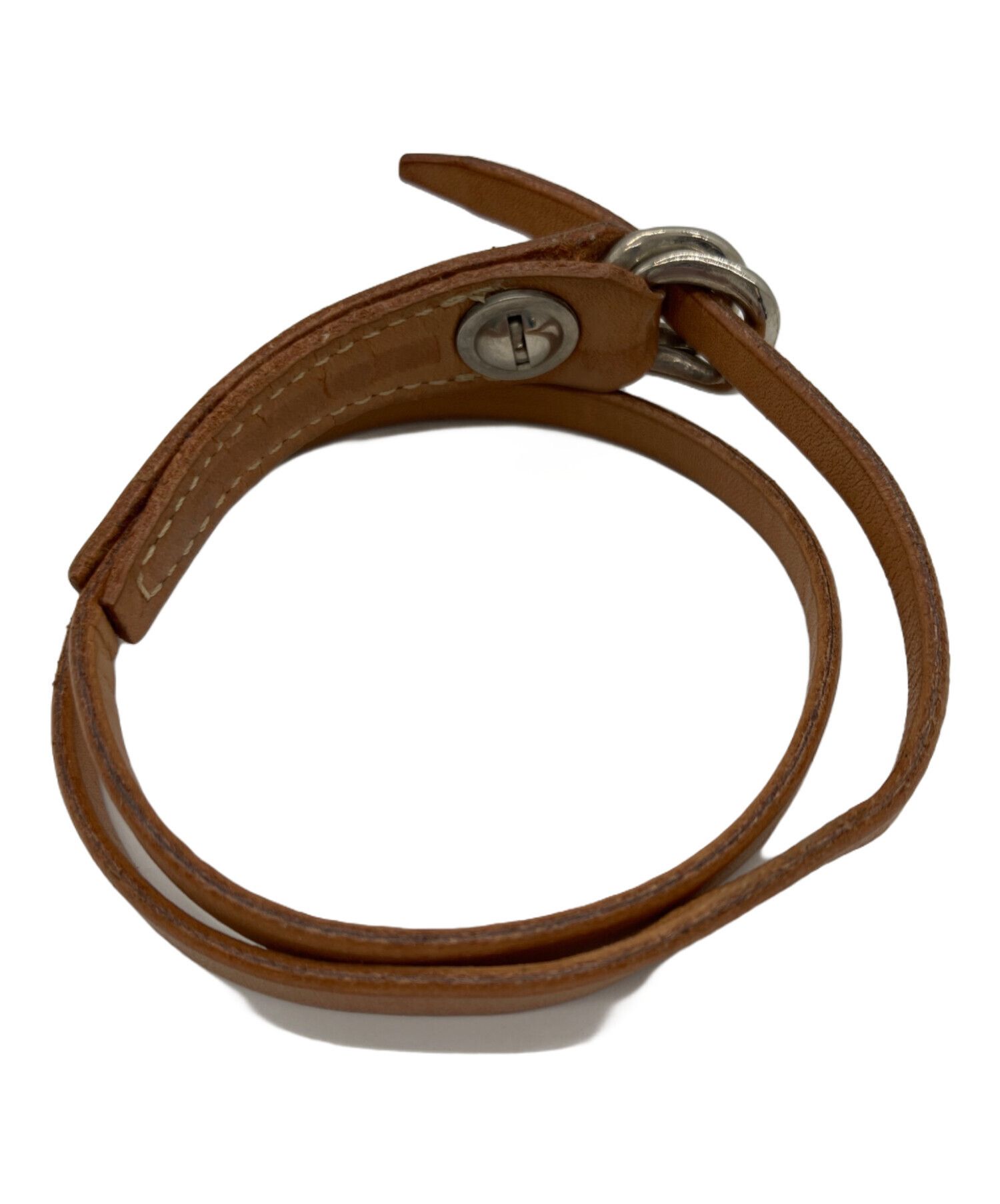 Number (N)ine NUMBER (N)INE Leather Bracelet Brown One Size Size ONE SIZE - 2 Thumbnail