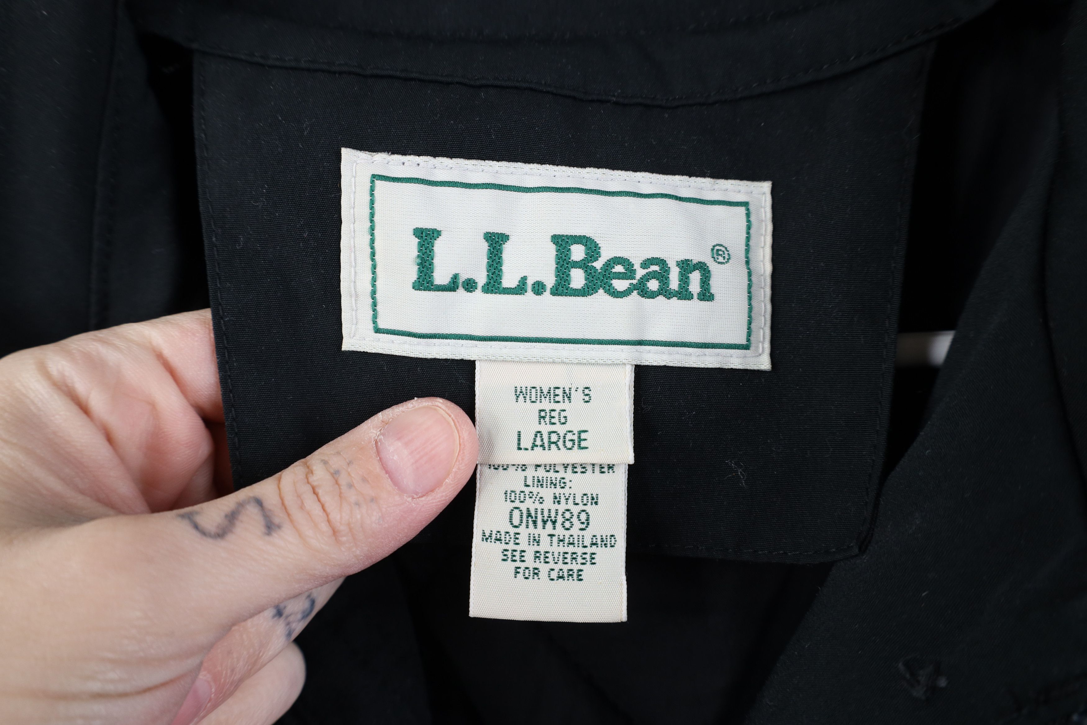 L.L. Bean Vintage 90s LL Bean Quilted Lined Microfiber Barn Jacket Size L / US 10 / IT 46 - 4 Thumbnail