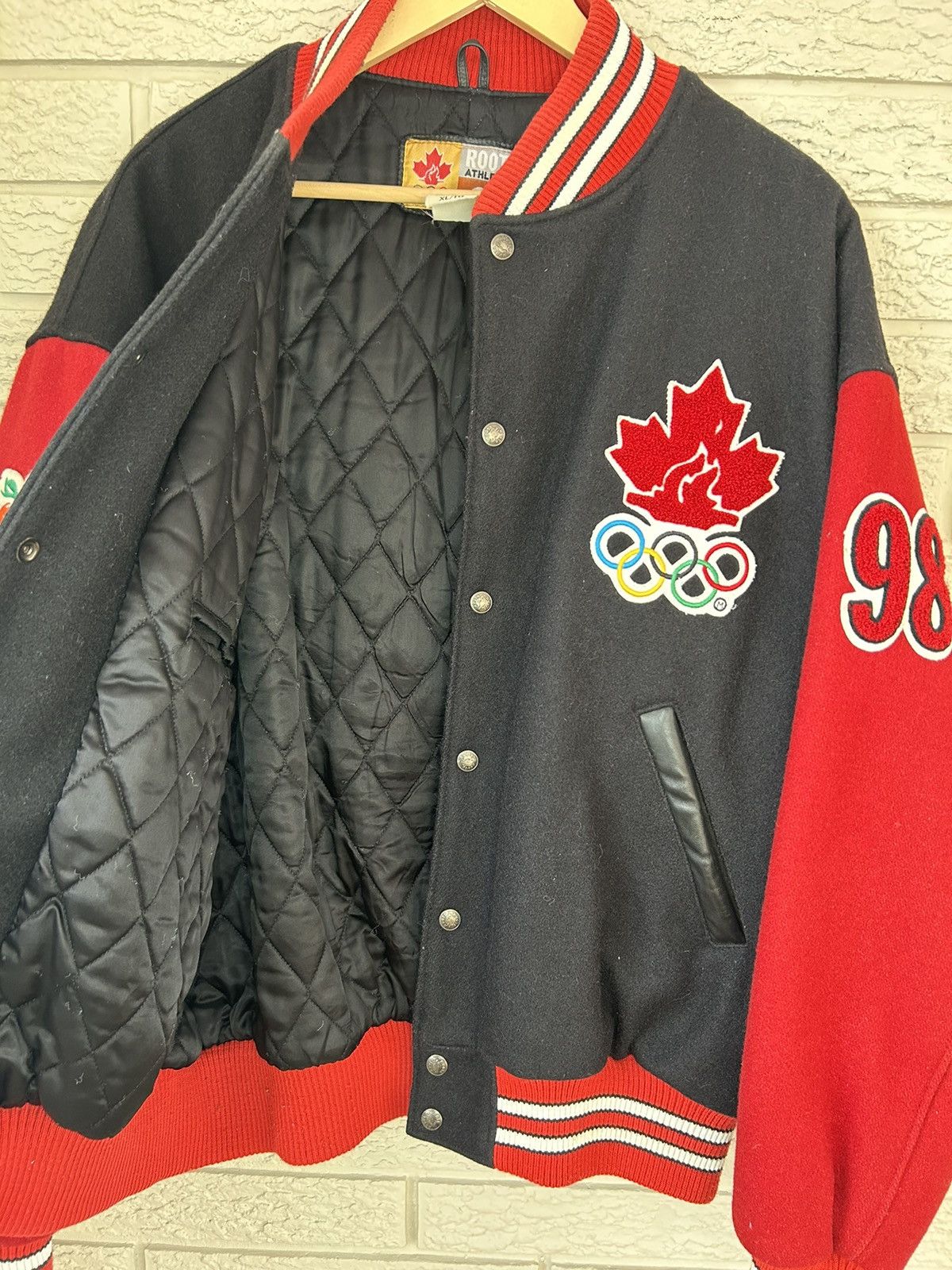 Roots Vintage Roots Team Canada 1998 Nagano Olympic Varsity Jacket Size US XL / EU 56 / 4 - 12 Thumbnail