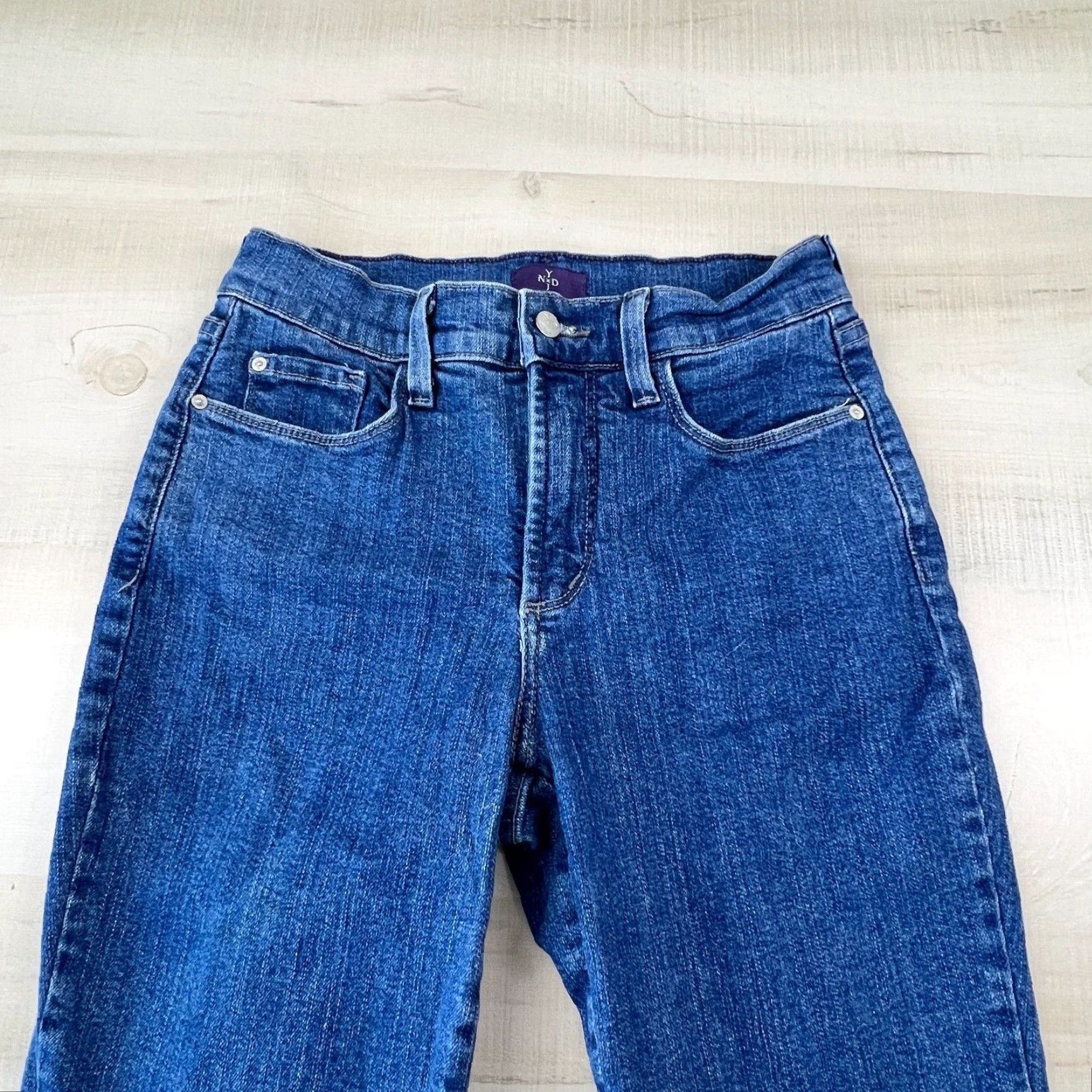 NYDJ NYDJ Womens Mid Rise Crop Jeans 2 Medium Blue Stretch Denim Ladies Size 26" / US 2 / IT 38 - 2 Thumbnail