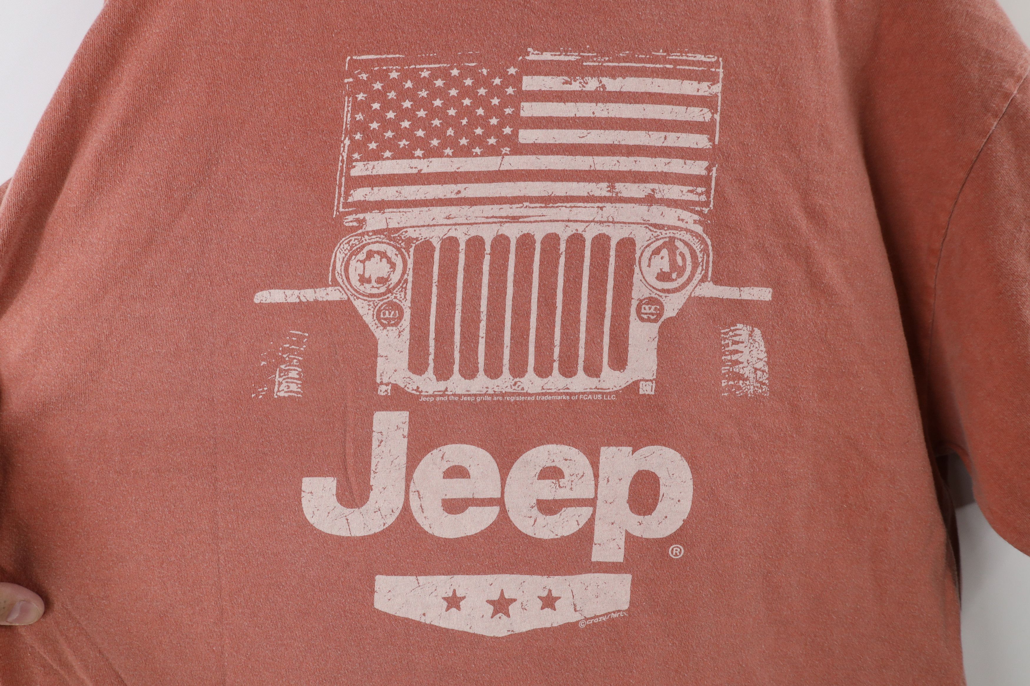 Vintage Vintage Jeep Motor Co Stonewash Spell Out T-Shirt Cotton Size US L / EU 52-54 / 3 - 8 Thumbnail