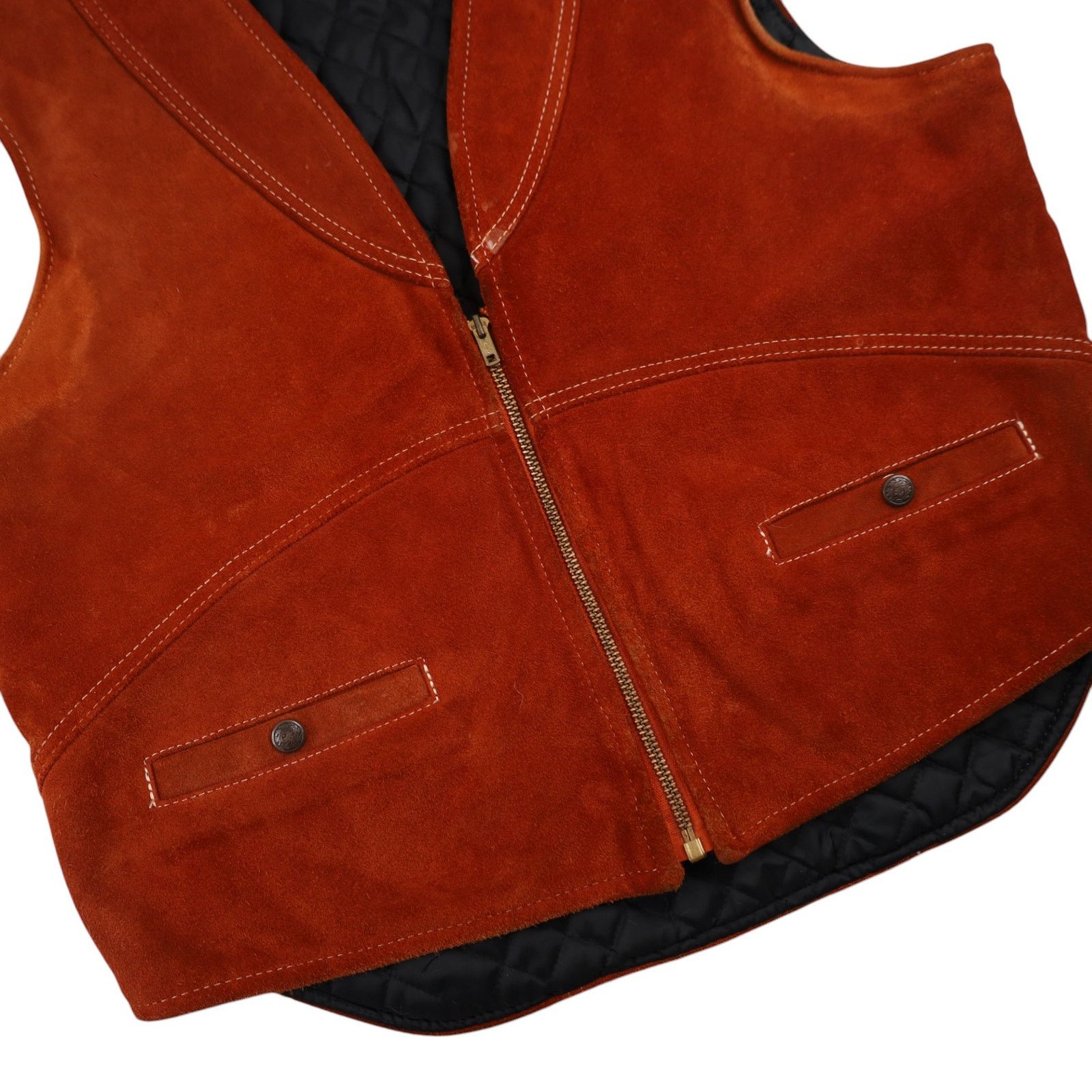 Vintage Vintage ABC for Kawasaki Suede Leather Riding Vest Size US L / EU 52-54 / 3 - 3 Thumbnail