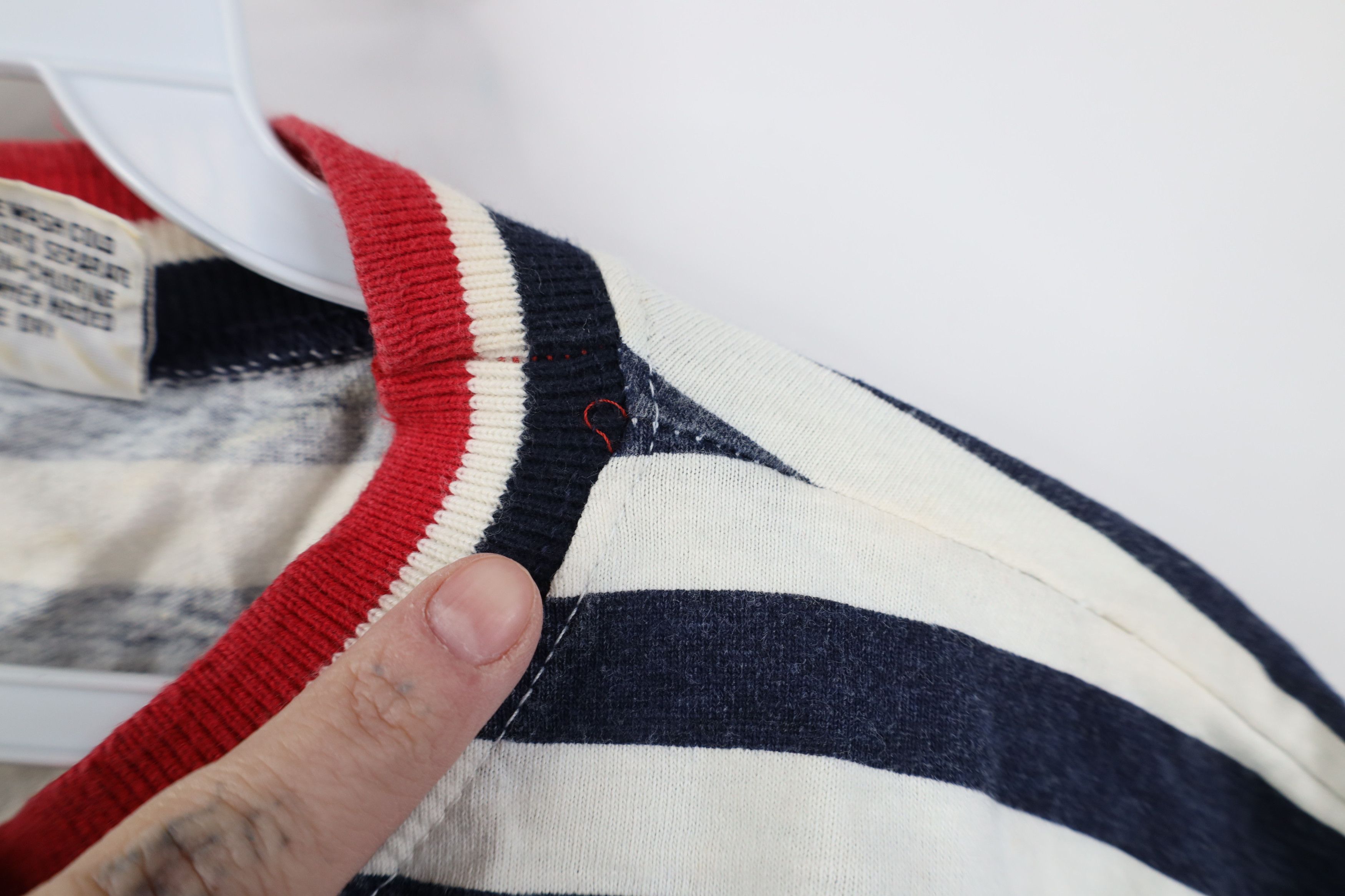Vintage Vintage 90s Streetwear Striped Star Short Sleeve T-Shirt Size L / US 10 / IT 46 - 4 Thumbnail