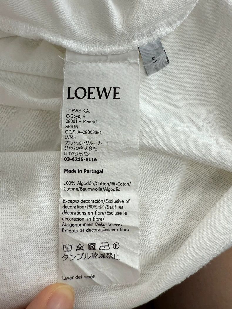 Loewe LOEWE White embroidered T-shirt Size S / US 4 / IT 40 - 4 Thumbnail