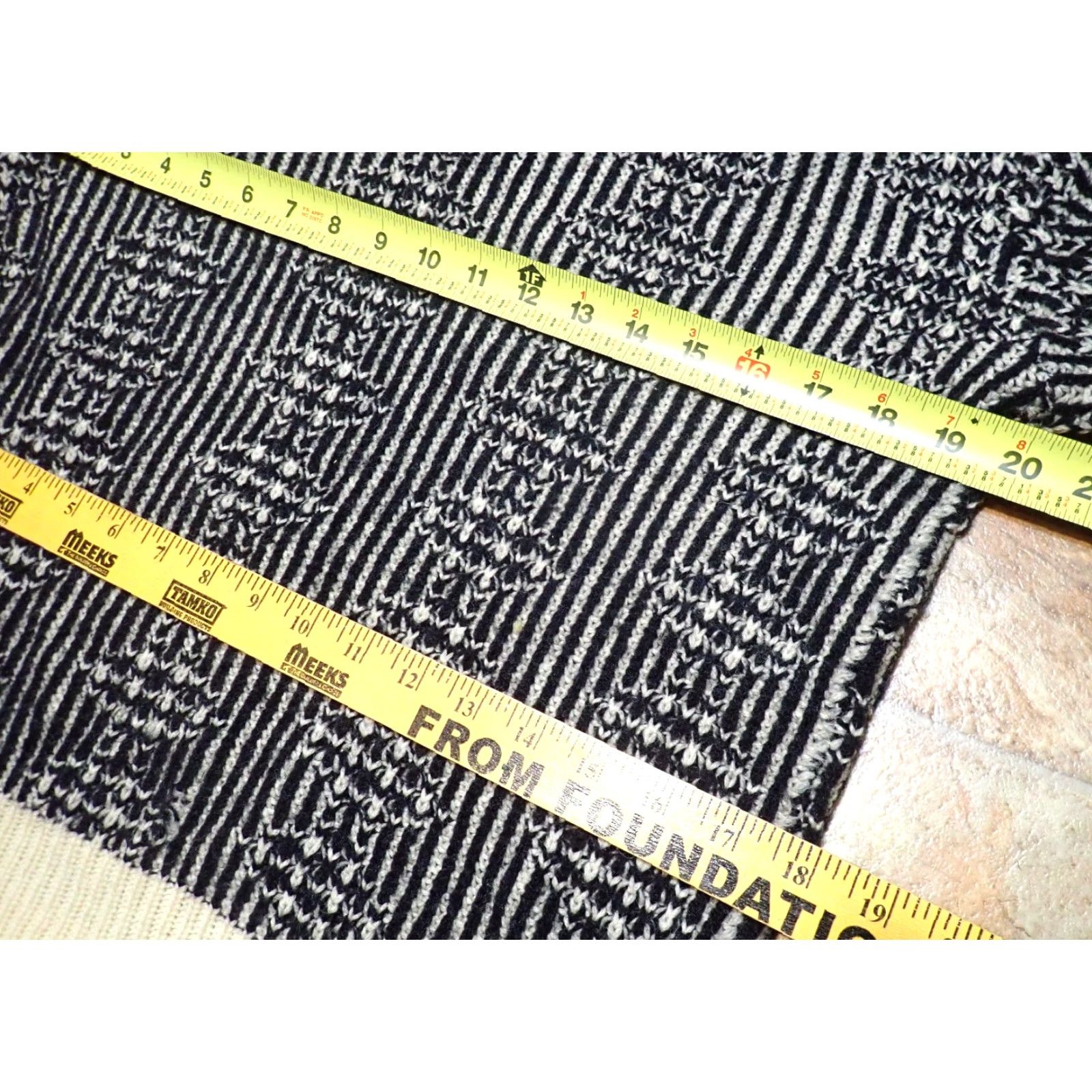 Vintage VINTAGE Sarby Sportswear Sweater Mens M Geometric Striped Wool Black & White Vintage Size US M / EU 48-50 / 2 - 7 Thumbnail