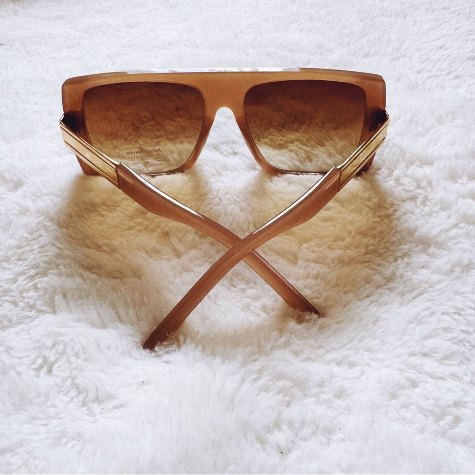 Other Inez Mocha Oversized Square Sunglasses Size ONE SIZE - 9 Thumbnail