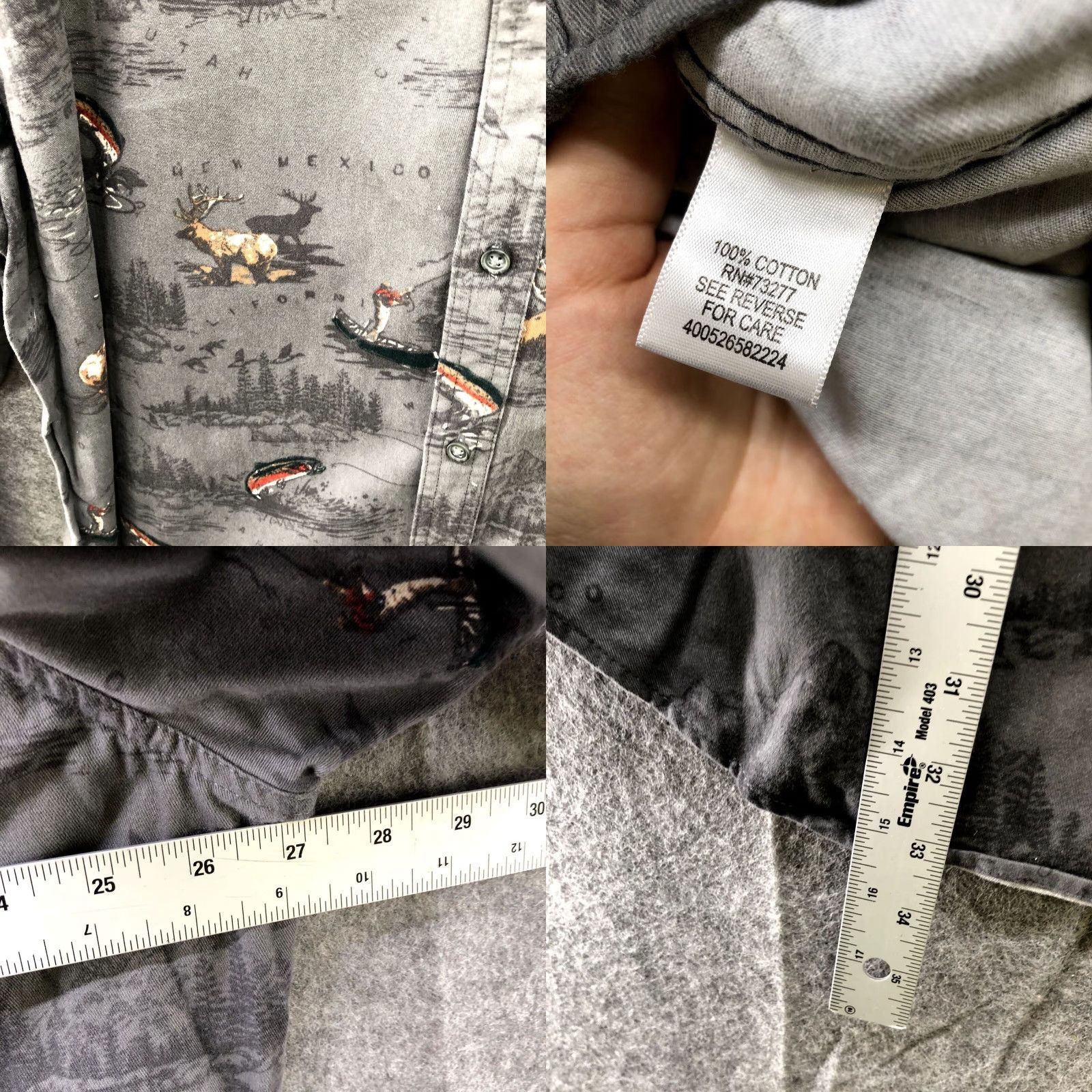 Croft & Barrow VINTAGE Croft & Barrow Fishing Shirt Mens XXL Long Sleeve Button Up Gray Outdoors Casual Size US XXL / EU 58 / 5 - 8 Thumbnail