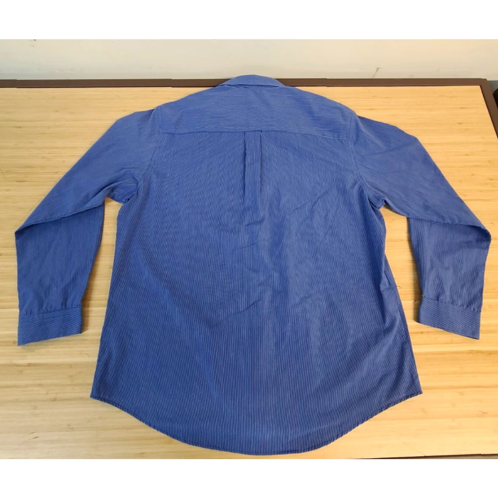 Van Heusen Van Heusen Men's XL Button-Up Long Sleeve Blue Knit Cotton Polyester Classic Fit Shirt Size US XL / EU 56 / 4 - 3 Thumbnail