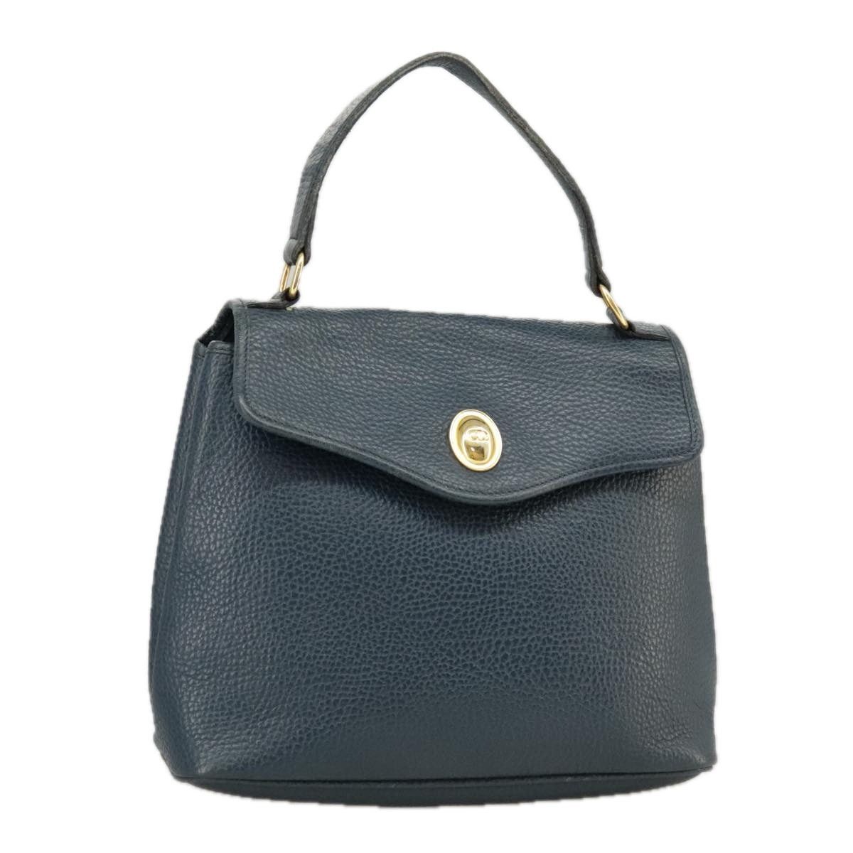 Dior DIOR Hand Bag Leather Navy Gold Size ONE SIZE - 1 Thumbnail