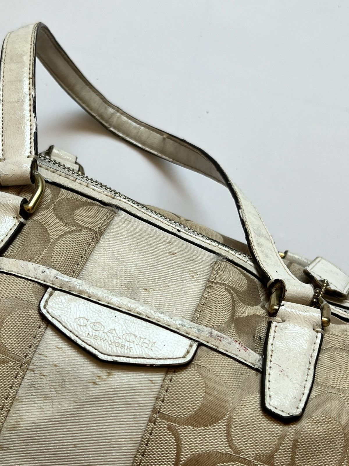 Coach Coach C 1480-F 28505 Signature stripe Nancy purse Size ONE SIZE - 3 Thumbnail